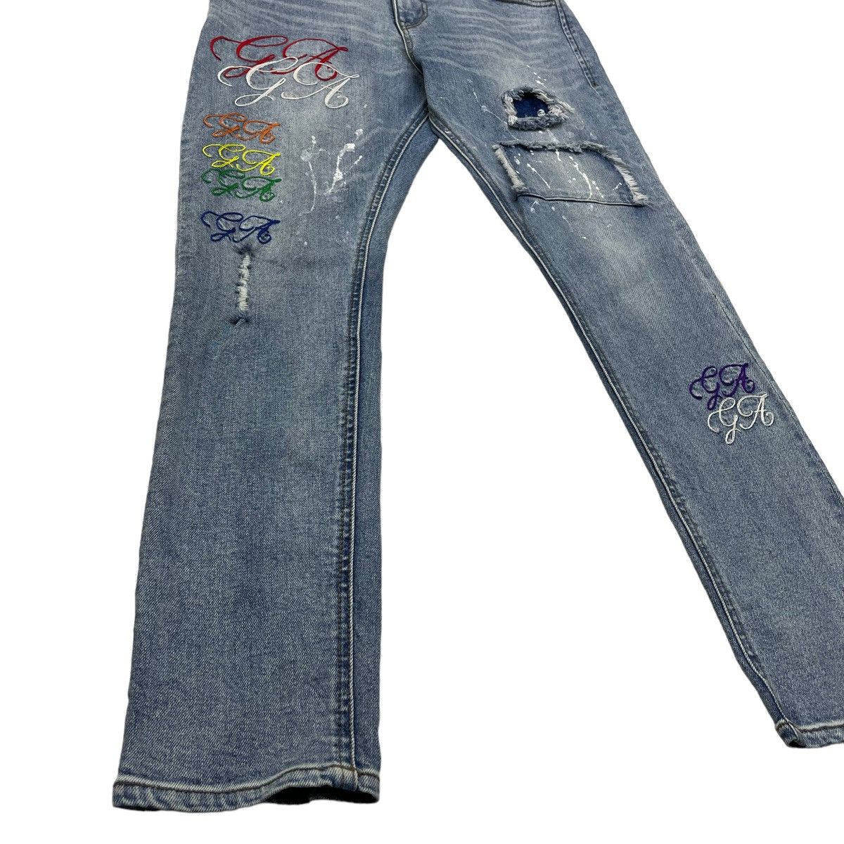 14th Addiction 📣Japanese Brand Jack Rose Distressed Denim Slim Fit Size US 32 / EU 48 - 5 Thumbnail