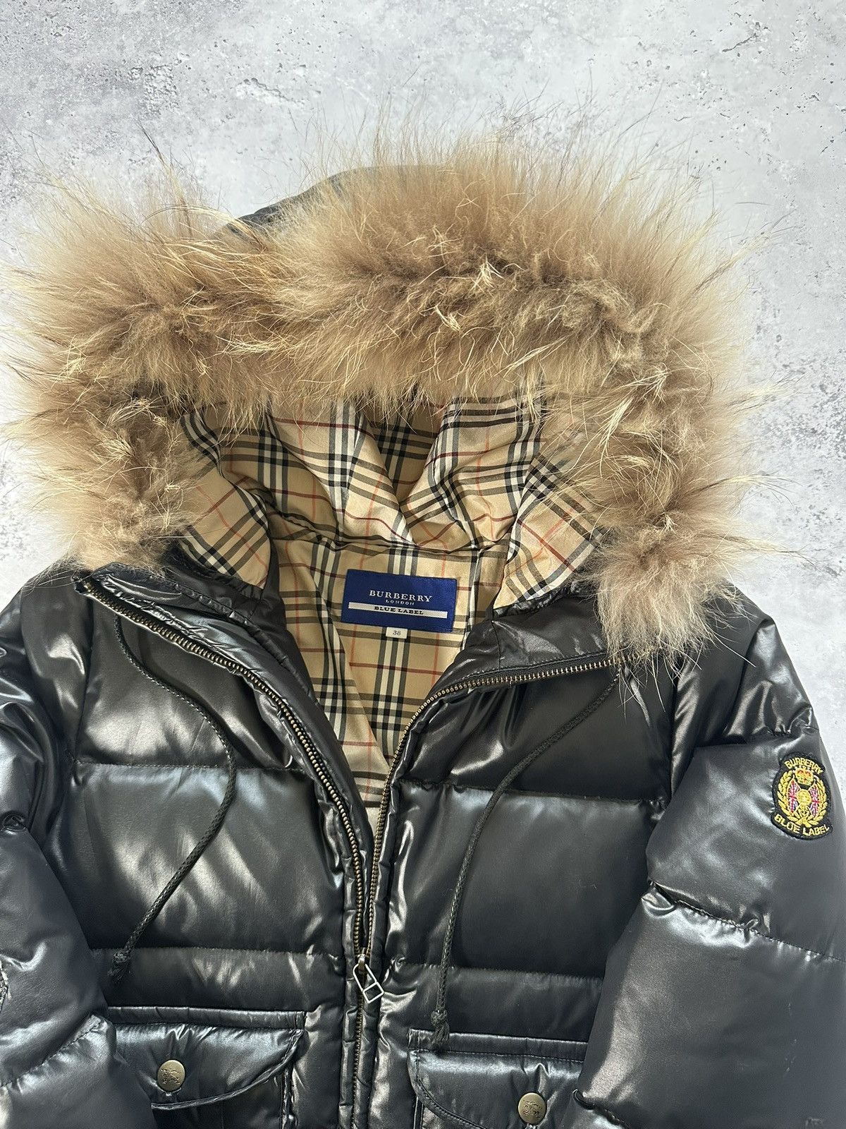 Burberry Burberry Blue Label 2009 Union Jack Fur Hood Down Jacket Size M / US 6-8 / IT 42-44 - 6 Thumbnail