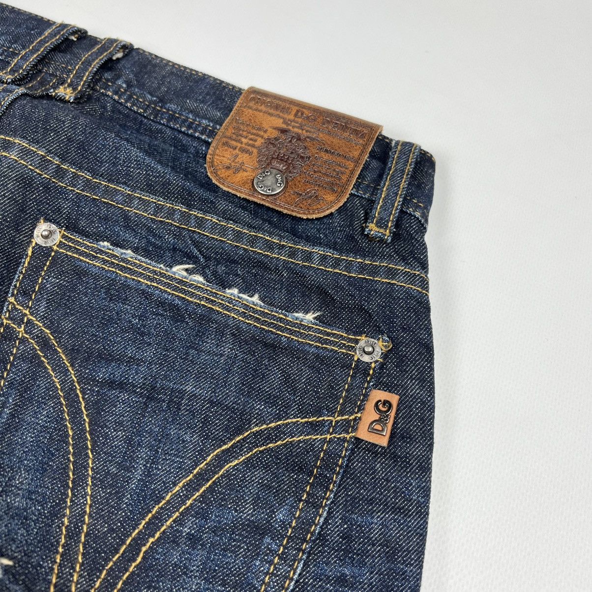 Dolce & Gabbana × Vintage Dolce Gabbana vintage distressed denim jeans Size 28" / US 6 / IT 42 - 10 Thumbnail