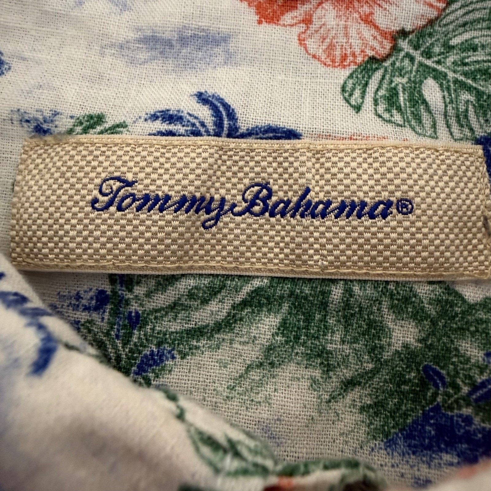 Tommy Bahama Tommy Bahama Men Small Tropical Linen Cotton Button Up Shirt Size US S / EU 44-46 / 1 - 2 Thumbnail