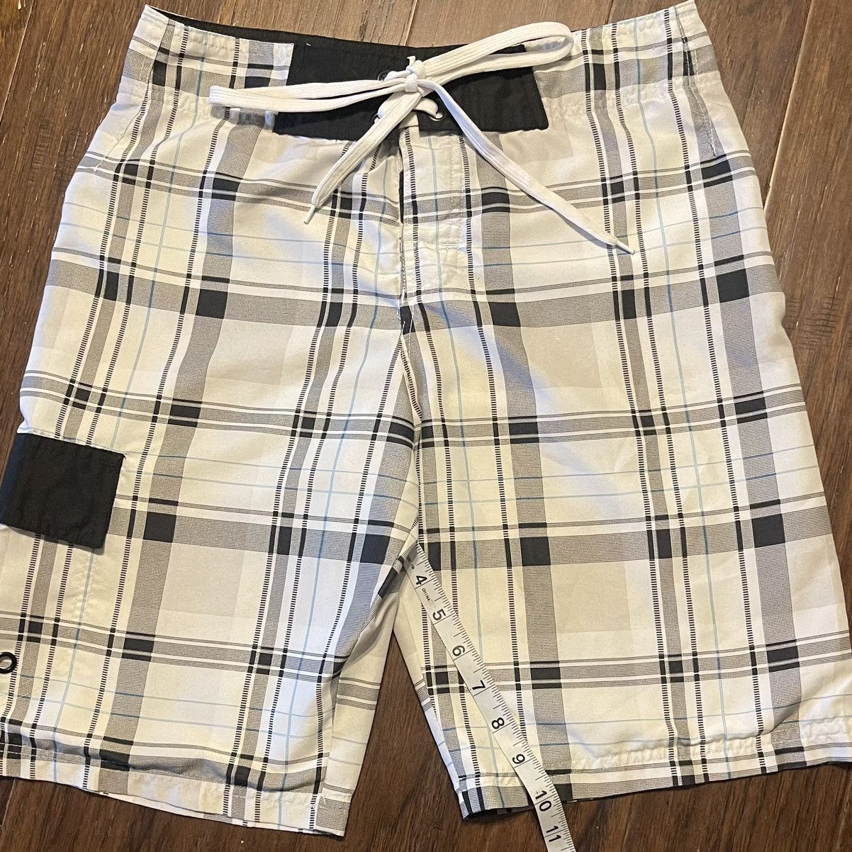Carbon Carbon Plaid Cargo Swim Board Shorts Pockets Size US 28 / EU 44 - 5 Thumbnail