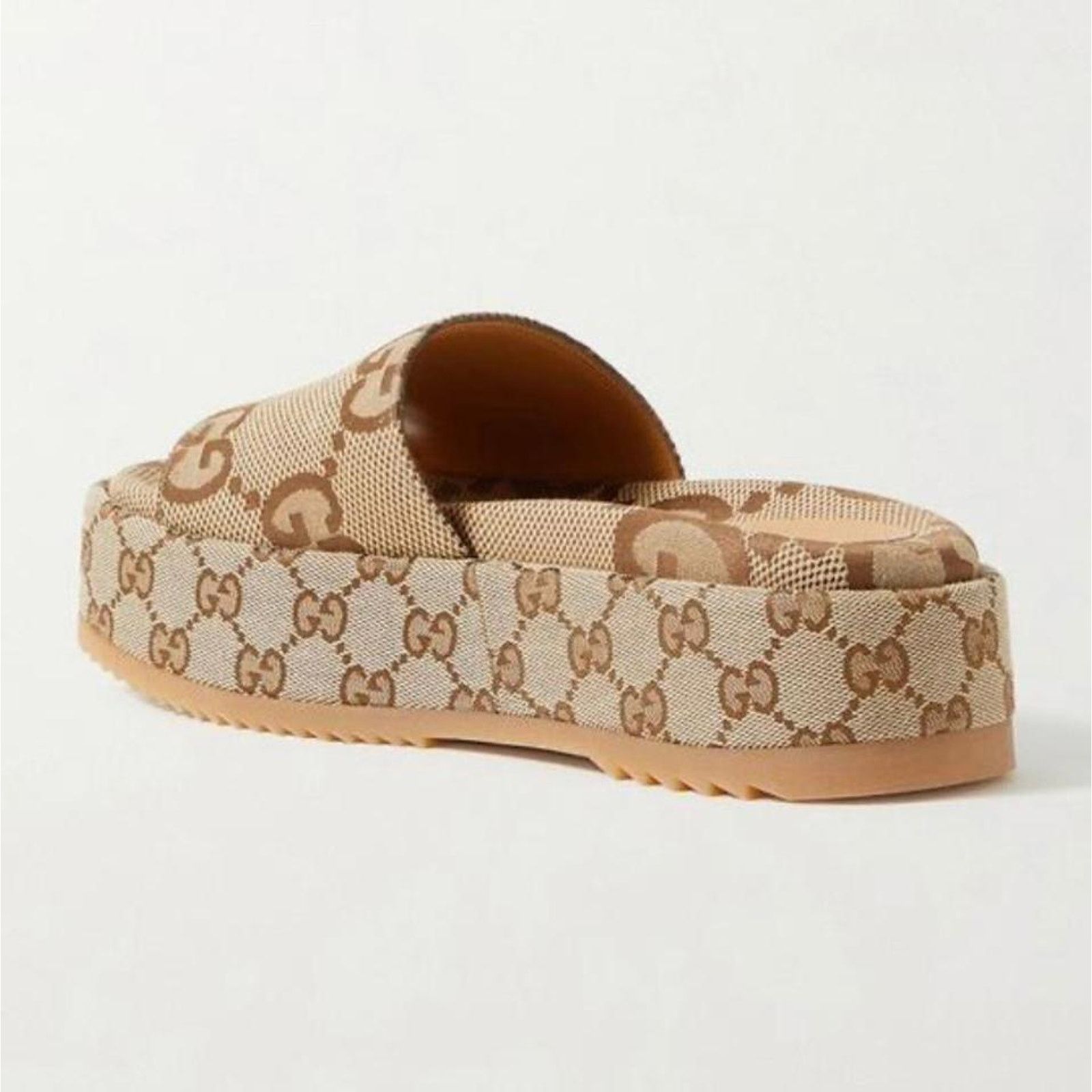 Gucci Angelina GG jumbo Maxi logo platform slides ssandals 39 Size US 9 / IT 39 - 3 Thumbnail