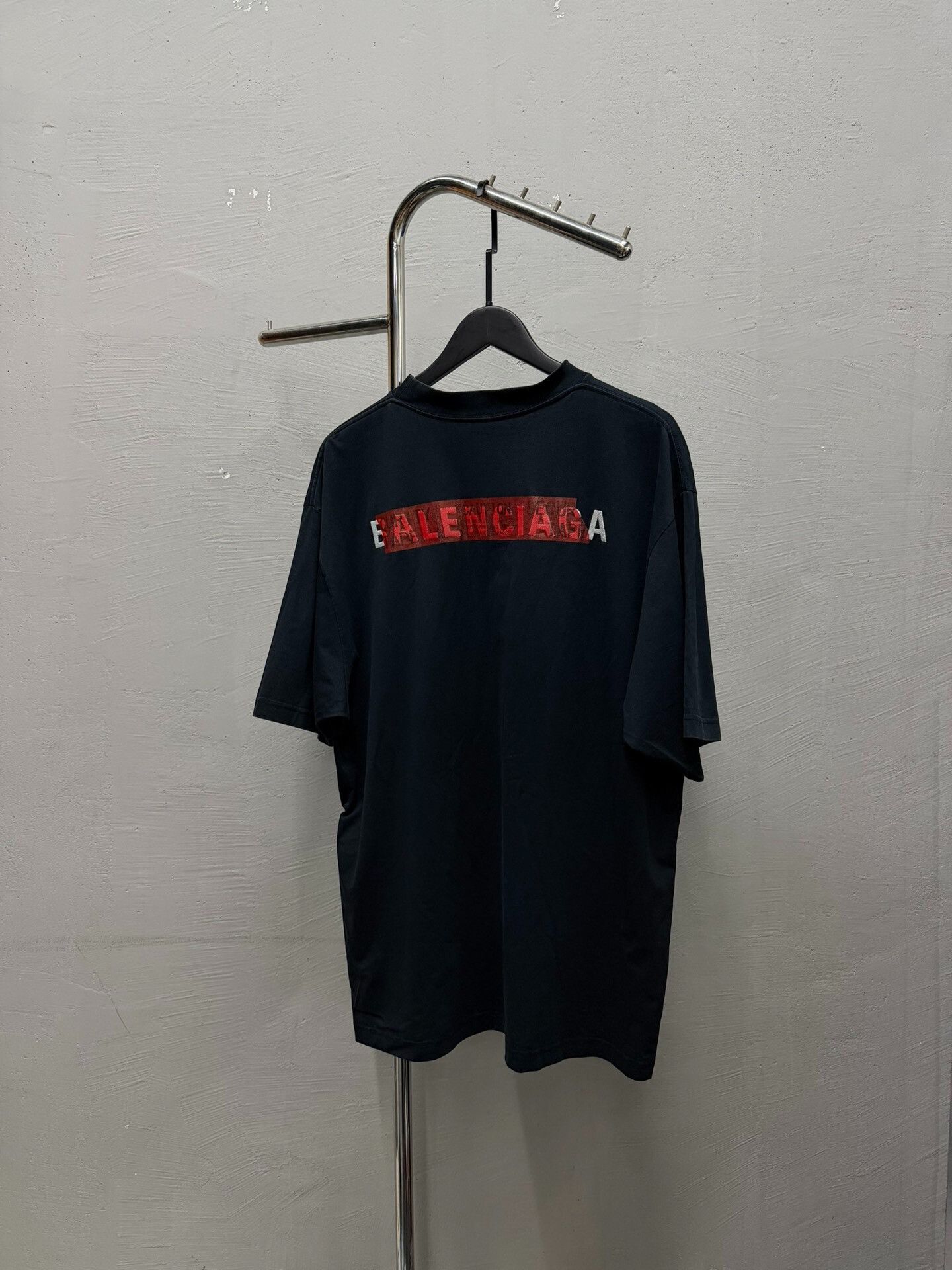 Balenciaga balenciaga short sleeve logo t-shirt black Size US M / EU 48-50 / 2 - 2 Thumbnail