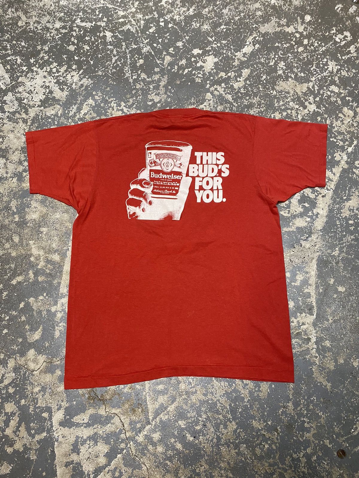 Budweiser × Vintage Vintage Budweiser Bud Beer Teddys Tournament 80s Tshirt Size US XL / EU 56 / 4 - 1 Thumbnail