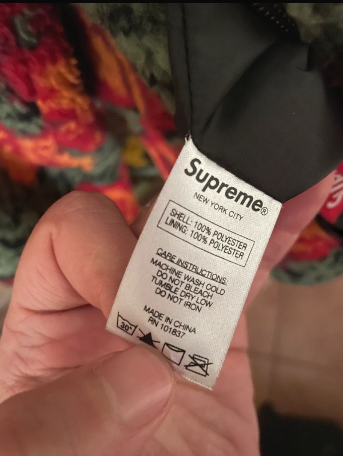 Supreme LAST supreme roses floral sherpa fleece jacket Size US L / EU 52-54 / 3 - 6 Thumbnail