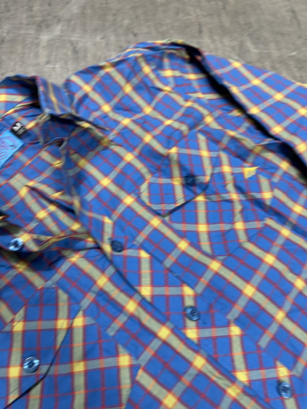 Other ᶠᵃⁿᶜʸᵍᵘʸBOXY Trashed Shirt Vintage Cropped Button Up 90s 80 Size US M / EU 48-50 / 2 - 3 Thumbnail