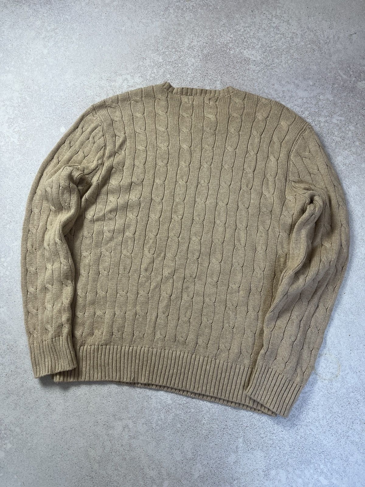 Polo Ralph Lauren Polo Ralph Lauren Golf Cable Knit Crew Neck Sweater Beige Size US L / EU 52-54 / 3 - 4 Thumbnail
