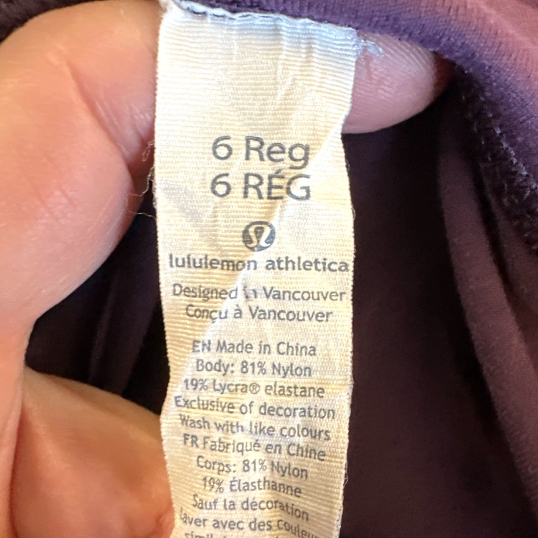 Lululemon Lululemon Groove Geometric Purple Women Activewear Pants 6 Legging Flared 28 Inseam Logo Stretch Size 26" / US 2 / IT 38 - 7 Thumbnail