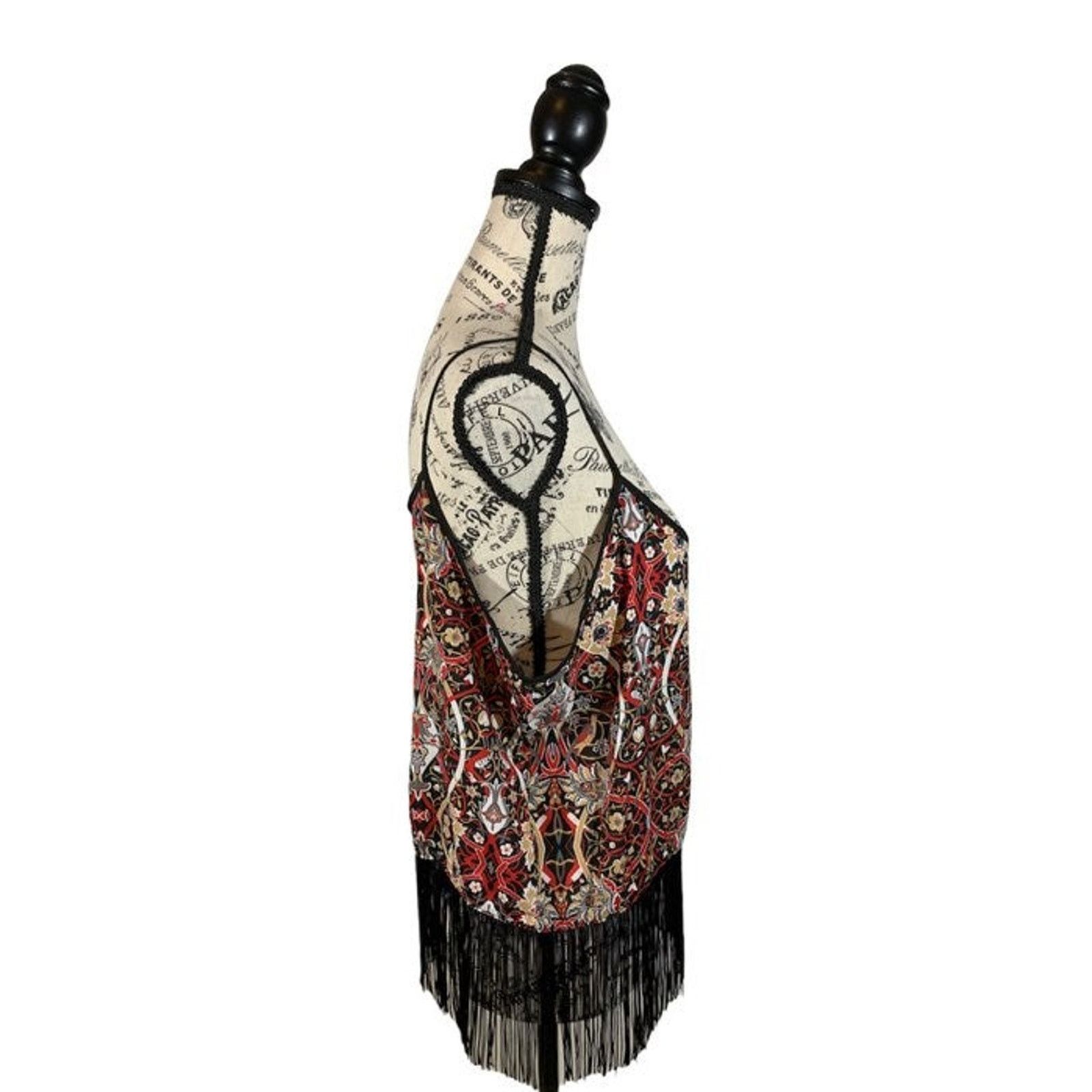 rue21 rue21 Women's XL Camisole Top Fringed Hem Boho Hippie Crop Size XL / US 12-14 / IT 48-50 - 5 Thumbnail