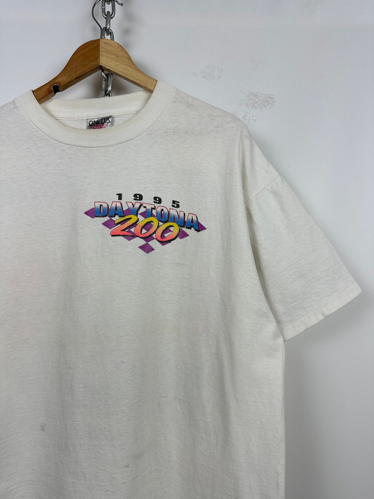 Vintage 1995 Vintage Daytona 200 Moto Single Stitch T-Shirt Size US XL / EU 56 / 4 - 14 Thumbnail