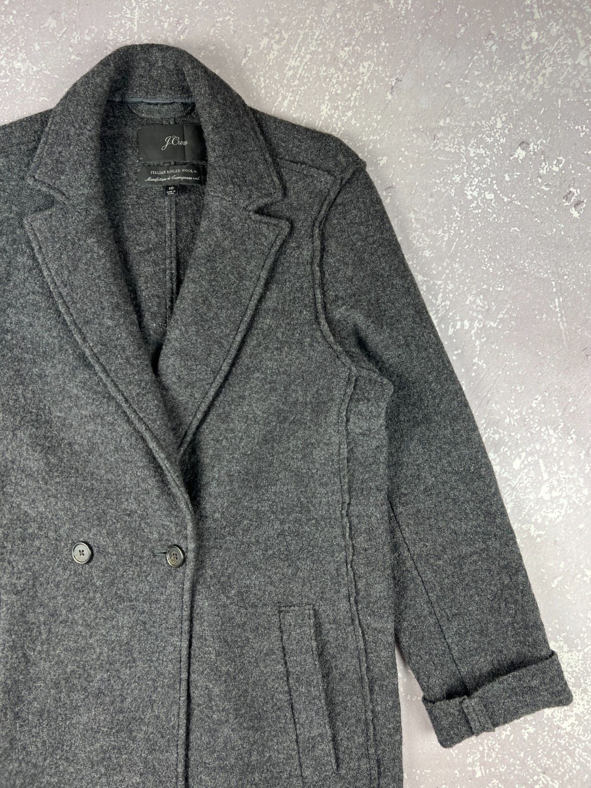 J.Crew Tall J. Crew Daphne Italian Boiled Wool Topcoat lady Size L / US 10 / IT 46 - 2 Thumbnail