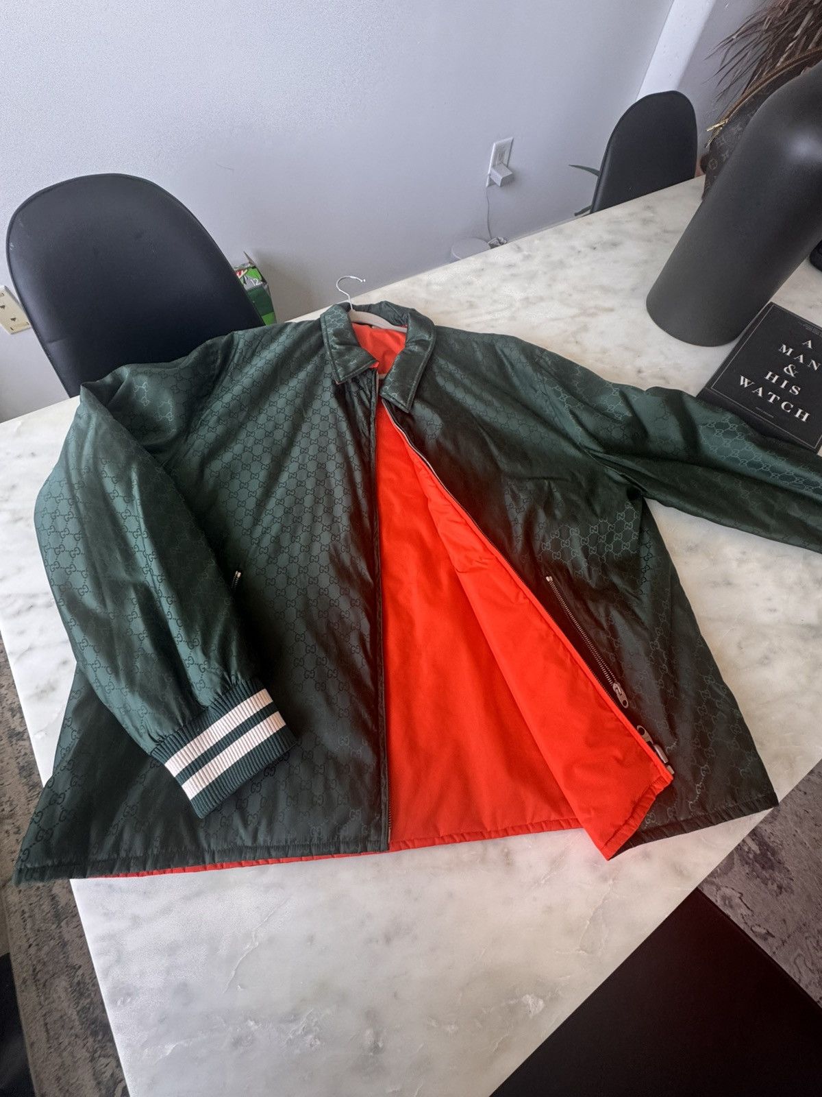 Gucci Men’s Reversible Gucci Bomber Jacket Size US XXL / EU 58 / 5 - 2 Thumbnail
