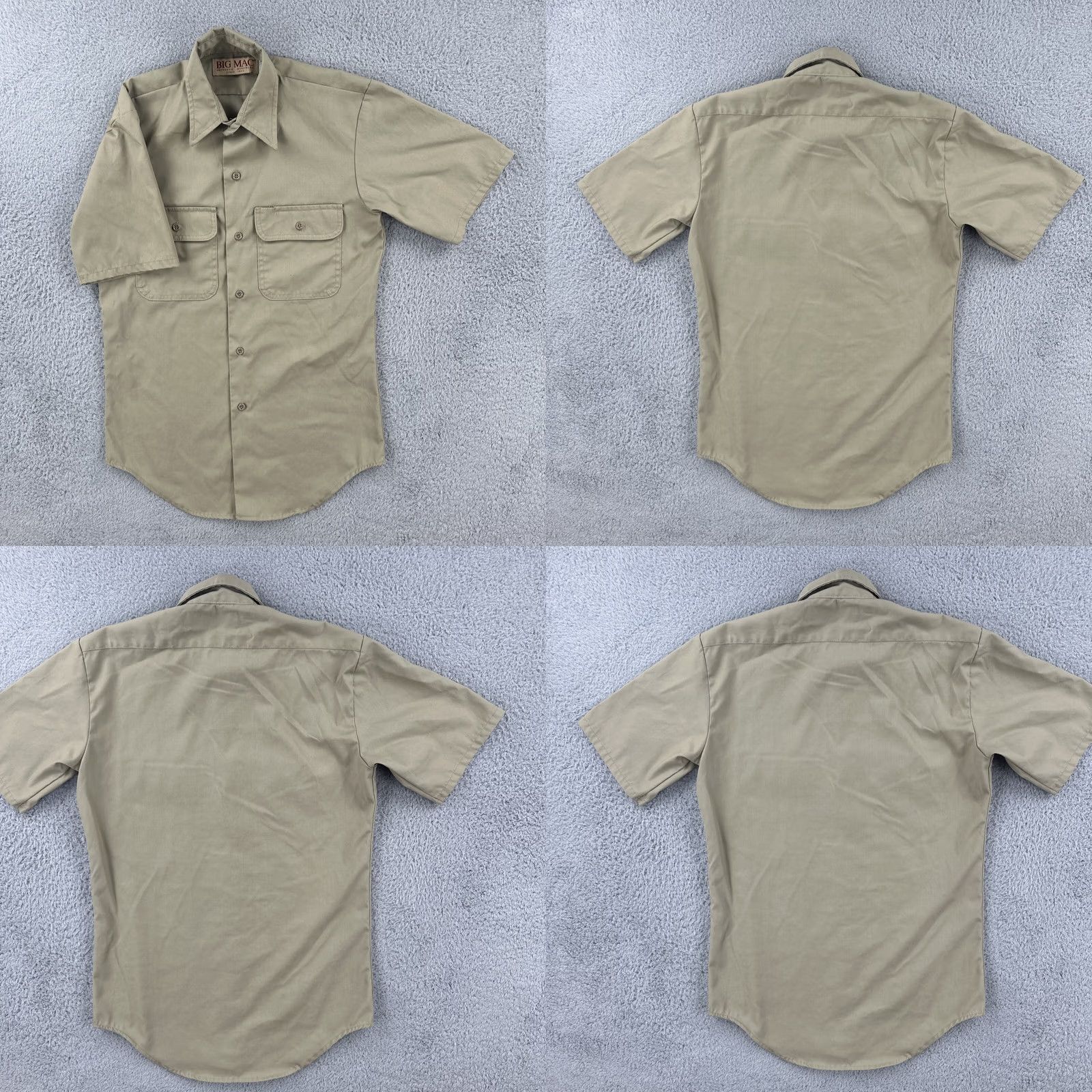 Vintage VINTAGE Big Mac Shirt Button Down Short Sleeve Beige Small Made In USA Work Wear 1970s Size US S / EU 44-46 / 1 - 10 Thumbnail