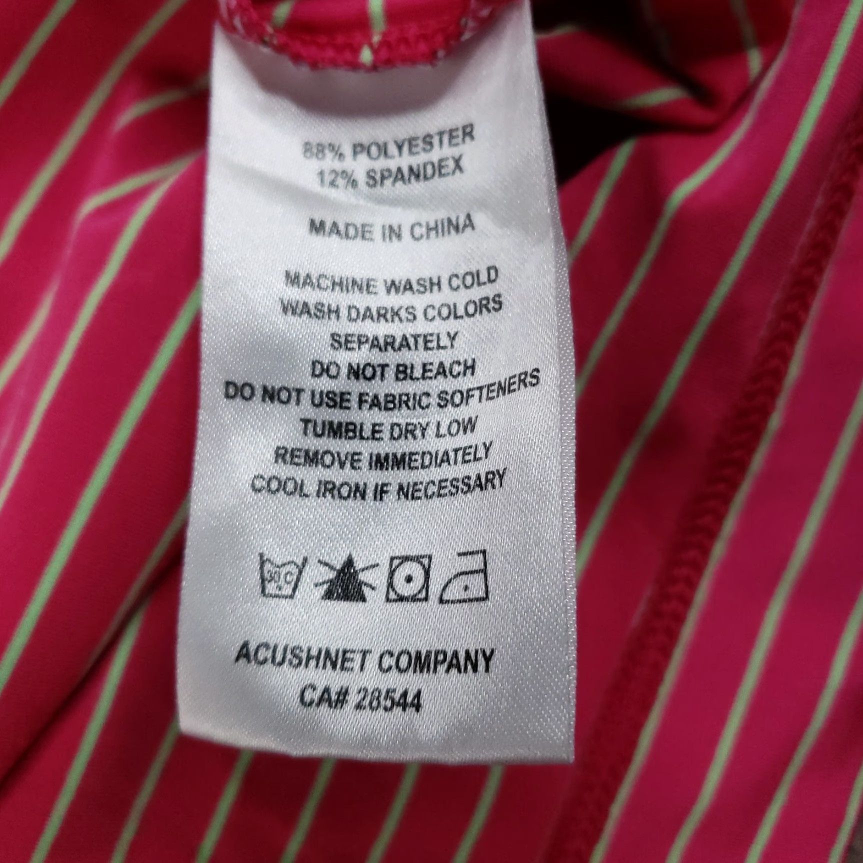 Footjoy FootJoy Polo Shirt Mens M Pink Striped Short Sleeve Stretch Golf Logo Size US M / EU 48-50 / 2 - 7 Thumbnail
