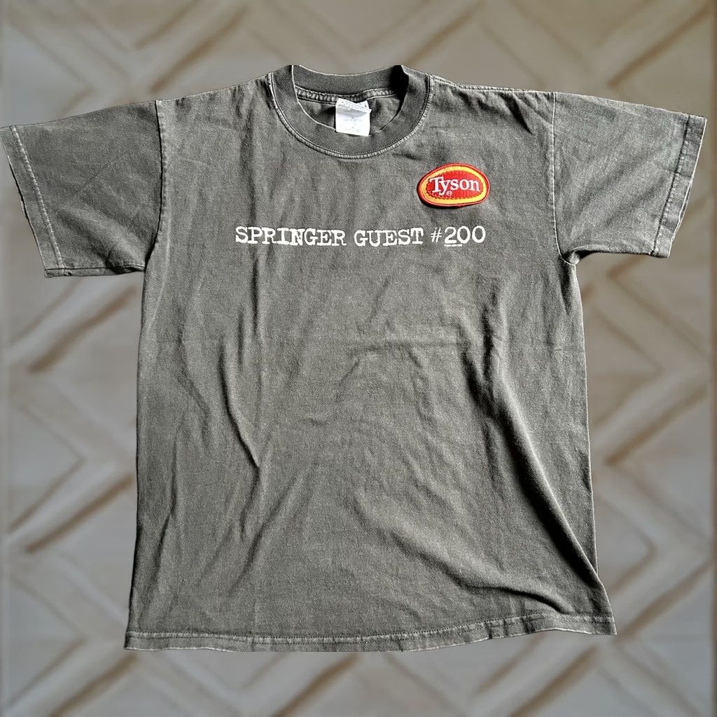 Gildan VINTAGE Jerry Springer Guest #200 Shirt TV Show Black Adult Medium Tyson Sponsor Size US M / EU 48-50 / 2 - 1 Thumbnail
