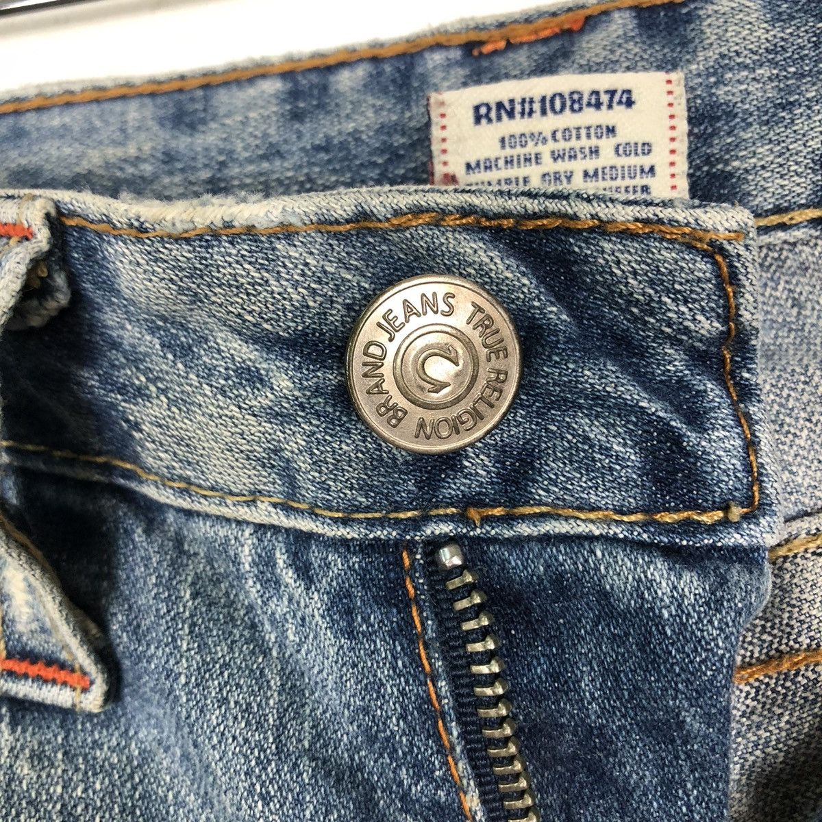 Japanese Brand 🔥VINTAGE BOW CUT DESIGN JEANS TRUE RELIGION USA Size 27" / US 4 / IT 40 - 15 Thumbnail