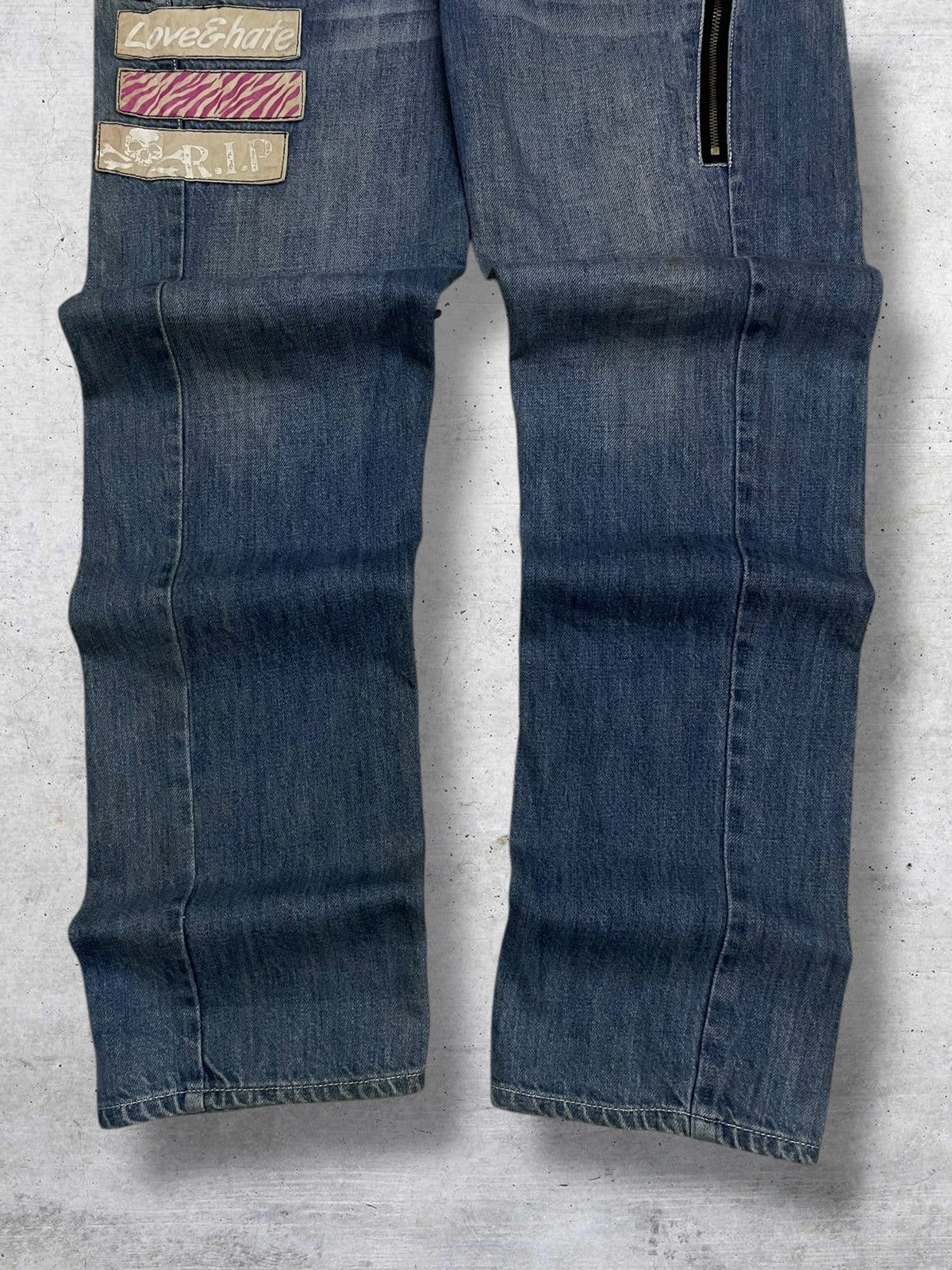 Beauty Beast VINTAGE SPIKE DENIM HELLCAT PUNKS NOT DEAD JAPAN 90S DENIM Size US 32 / EU 48 - 3 Thumbnail