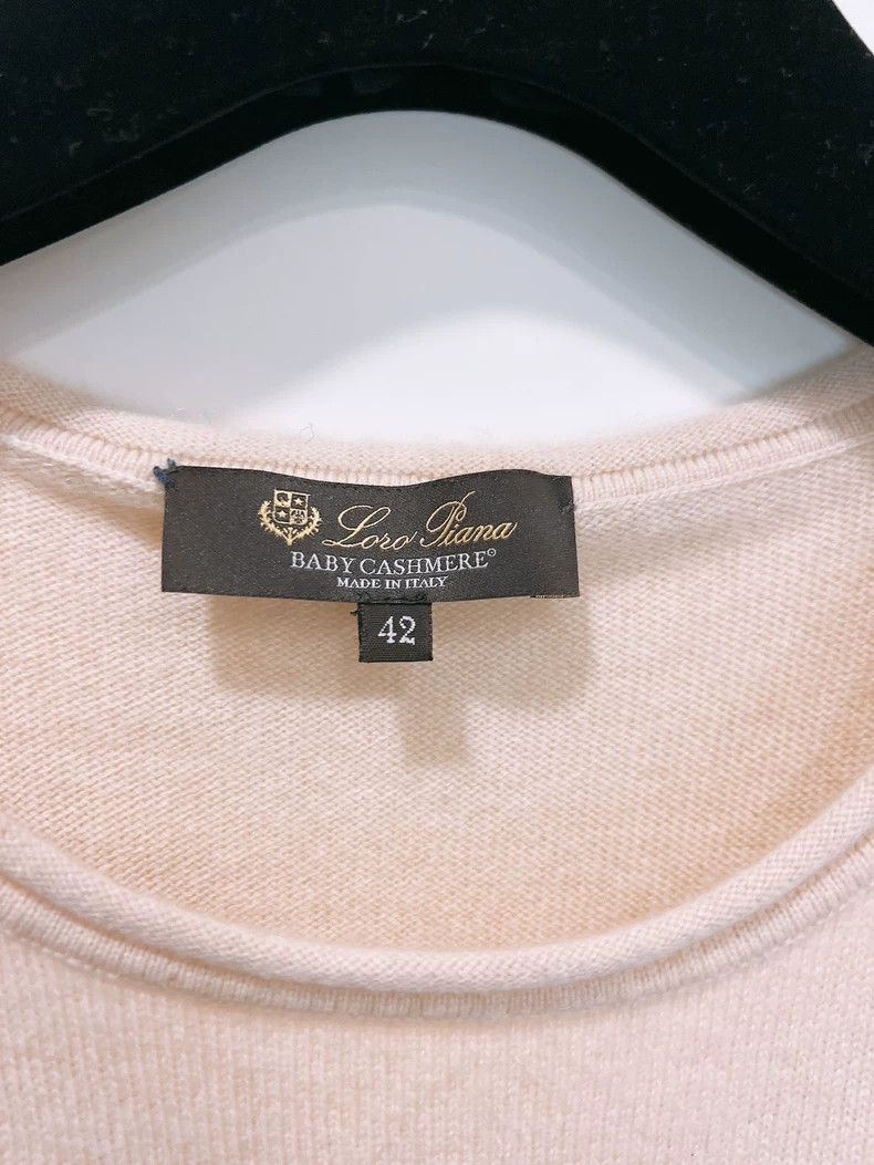 Loro Piana Loro Piana Square mosaic beige baby small cashmere sweater Size M / US 6-8 / IT 42-44 - 8 Thumbnail