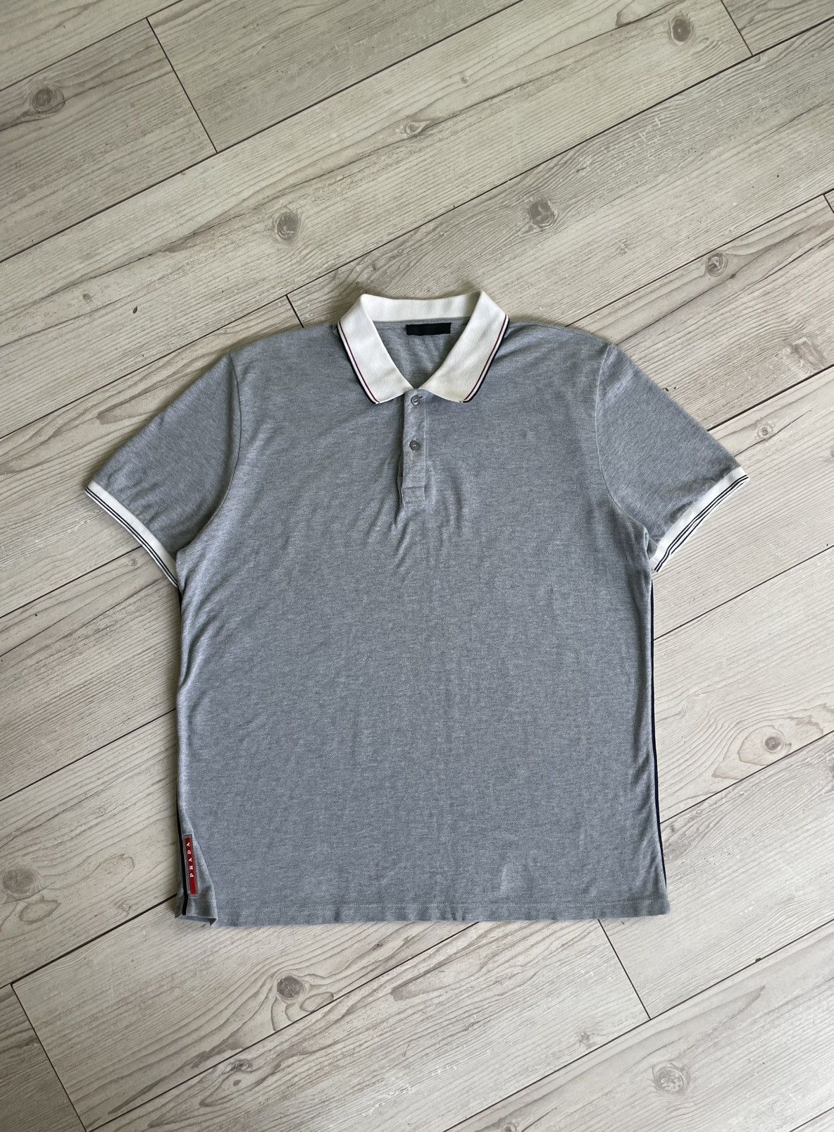 Prada Prada Milano Red Tab Logo Polo Shirt Size US XXL / EU 58 / 5 - 2 Thumbnail