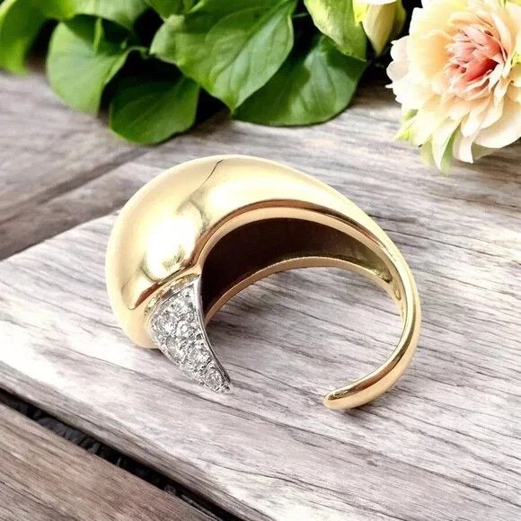 Tiffany & Co. Tiffany & Co. Elsa Peretti 18k Yellow Gold Diamond Bird Ring Size ONE SIZE - 2 Thumbnail