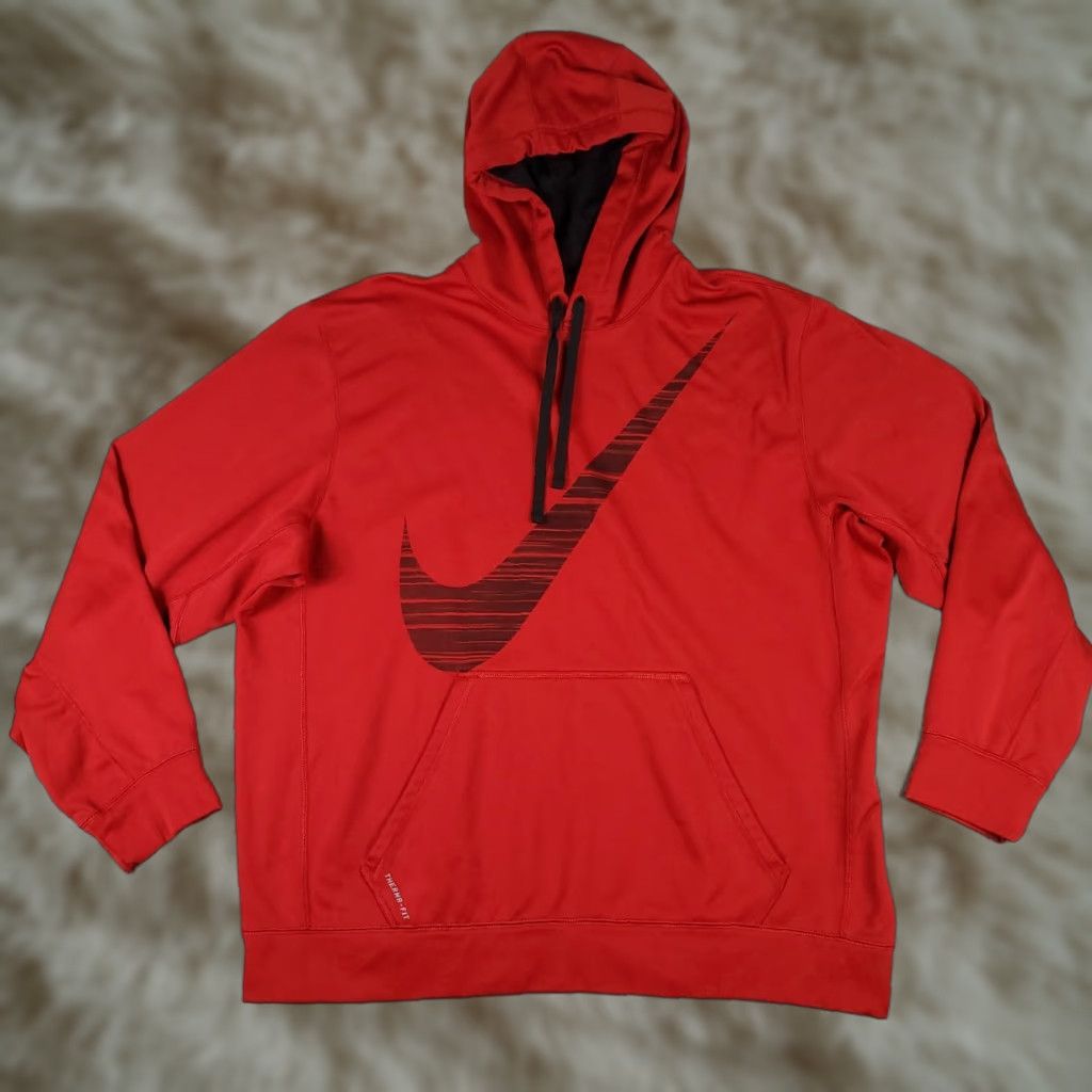 Nike Nike Hoodie Mens 2XL Red Therma Fit Pullover Sweatshirt Sweatshirt Hoodie Size US XXL / EU 58 / 5 - 1 Thumbnail