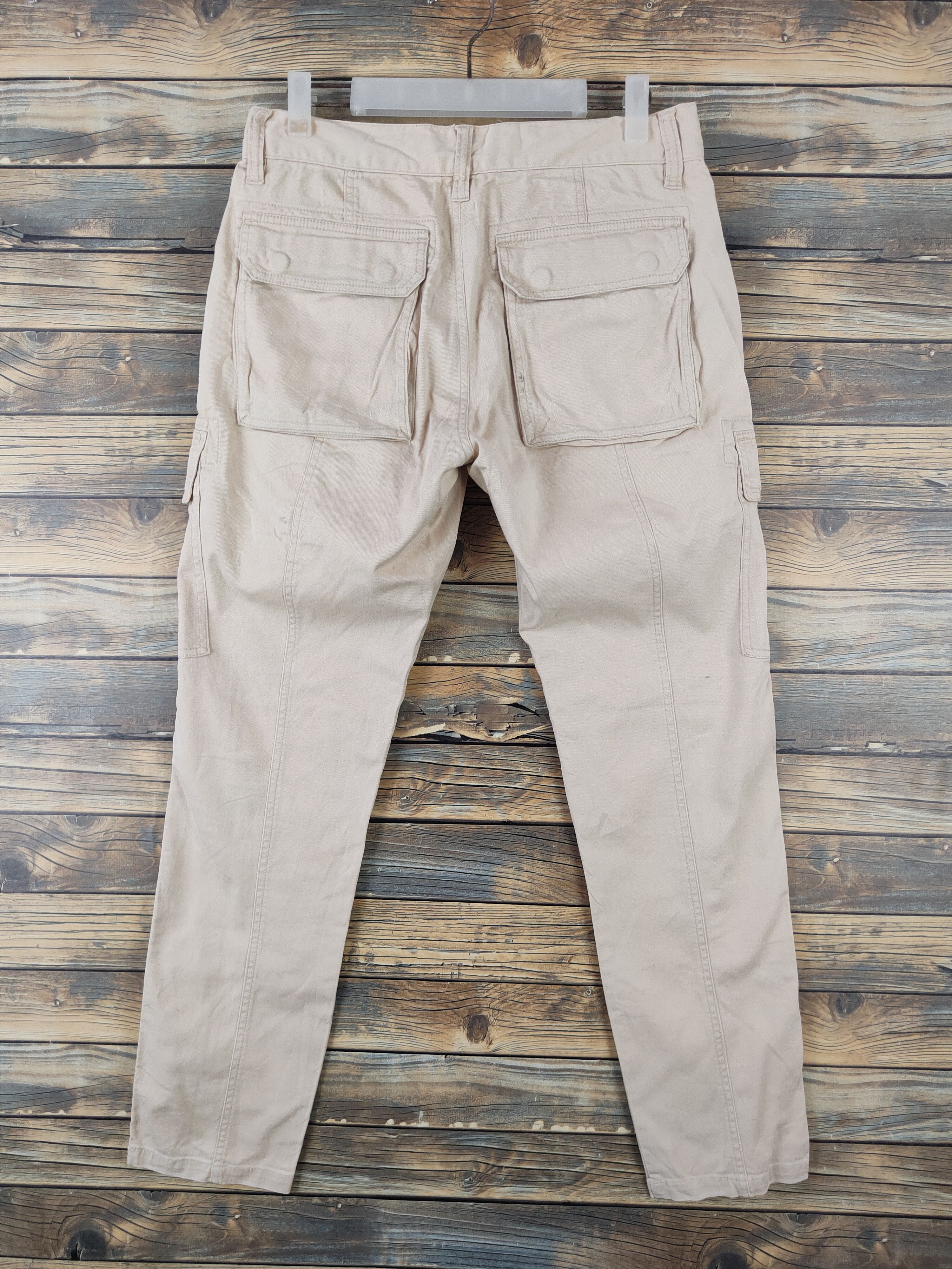 Japanese Brand DLL Buckaroo Peach Multipocket Skinny Cargo Pants #223 Size US 31 - 7 Thumbnail