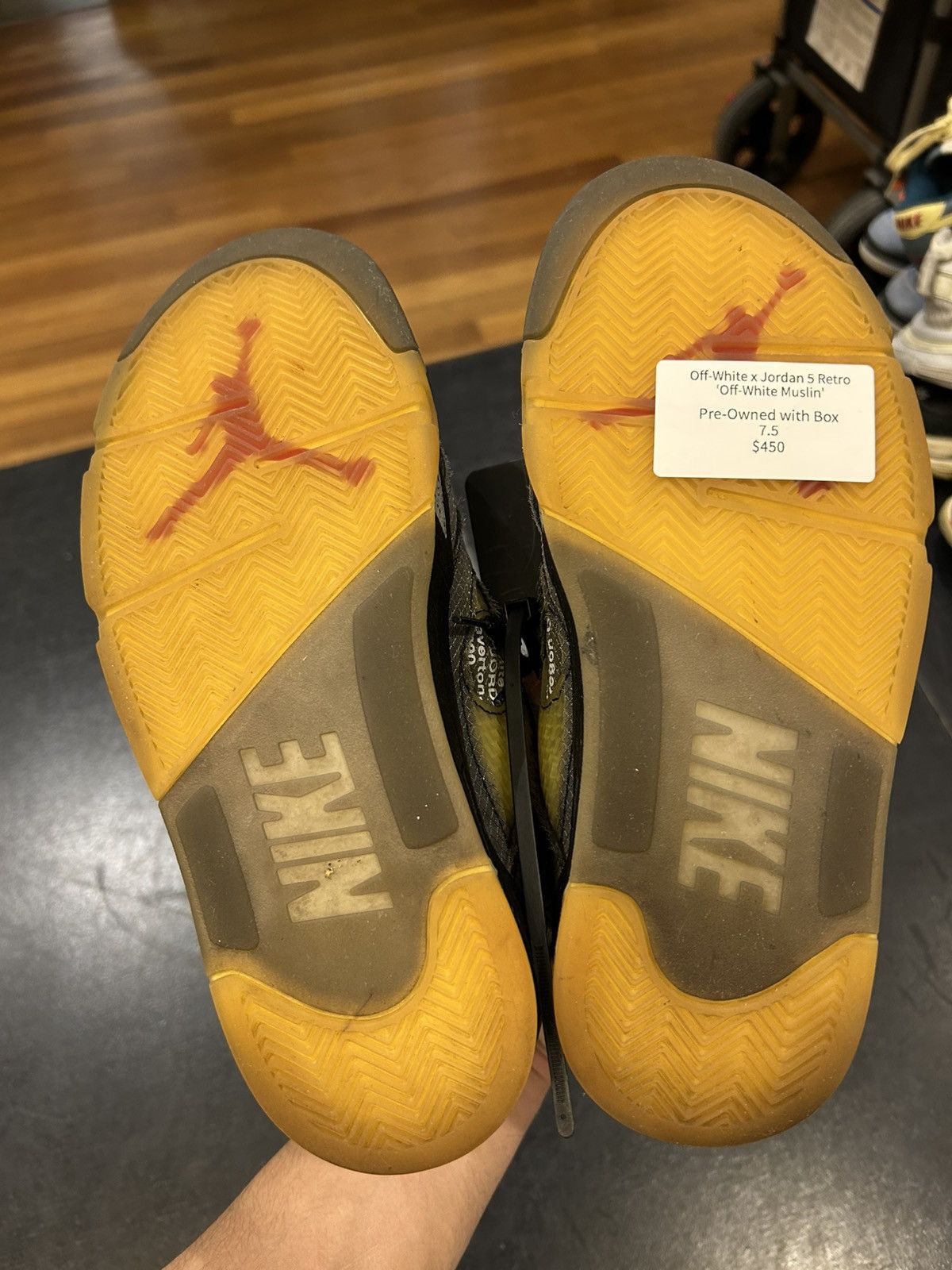 Jordan Brand × Off-White Jordan 5 Retro ‘Off-White Muslin’ Size US 7.5 / EU 40-41 - 4 Thumbnail