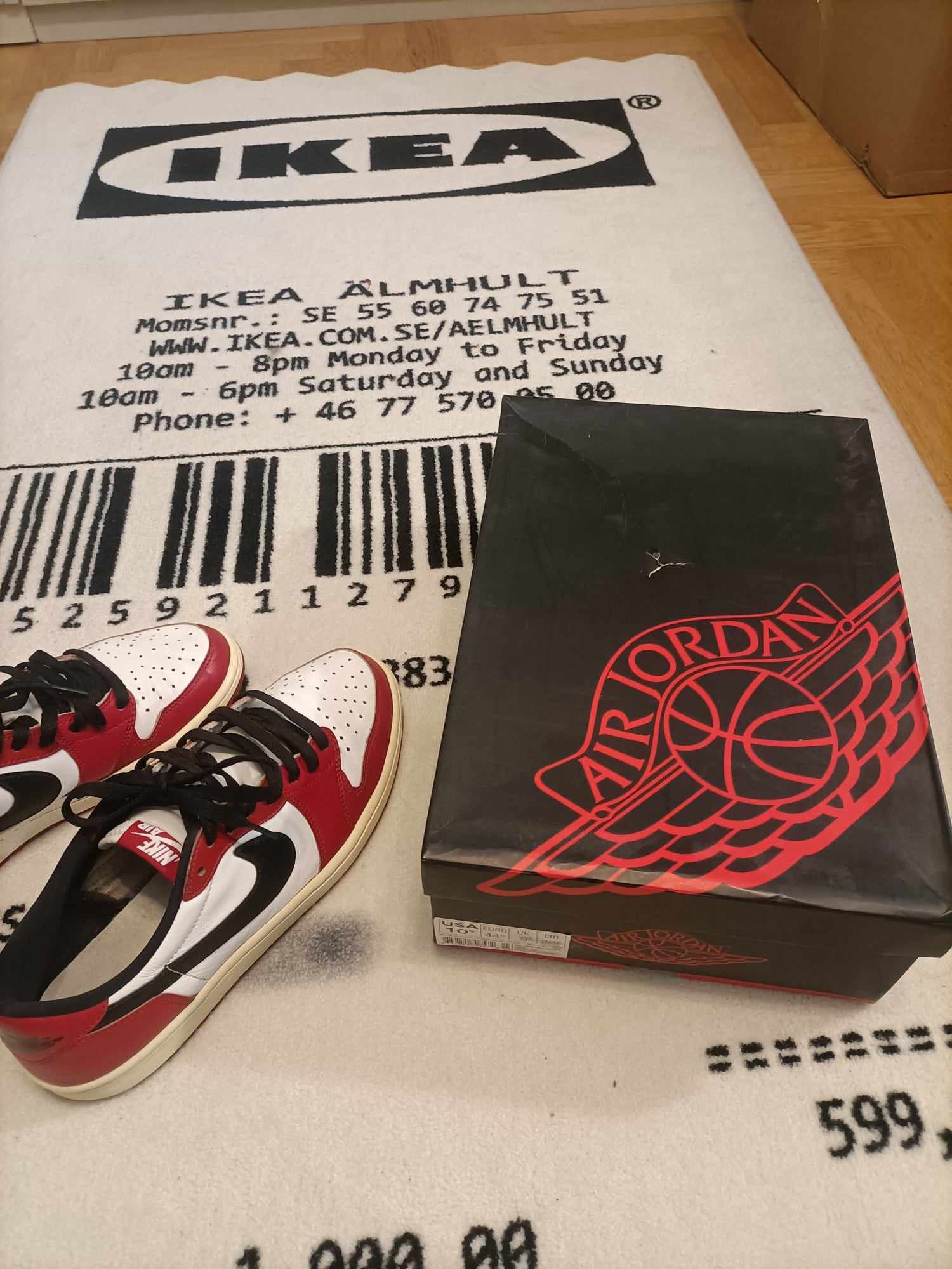 Nike Air Jordan 1 Low Chicago 2016 US10,5 EU44,5 Size US 10.5 / EU 43-44 - 8 Thumbnail