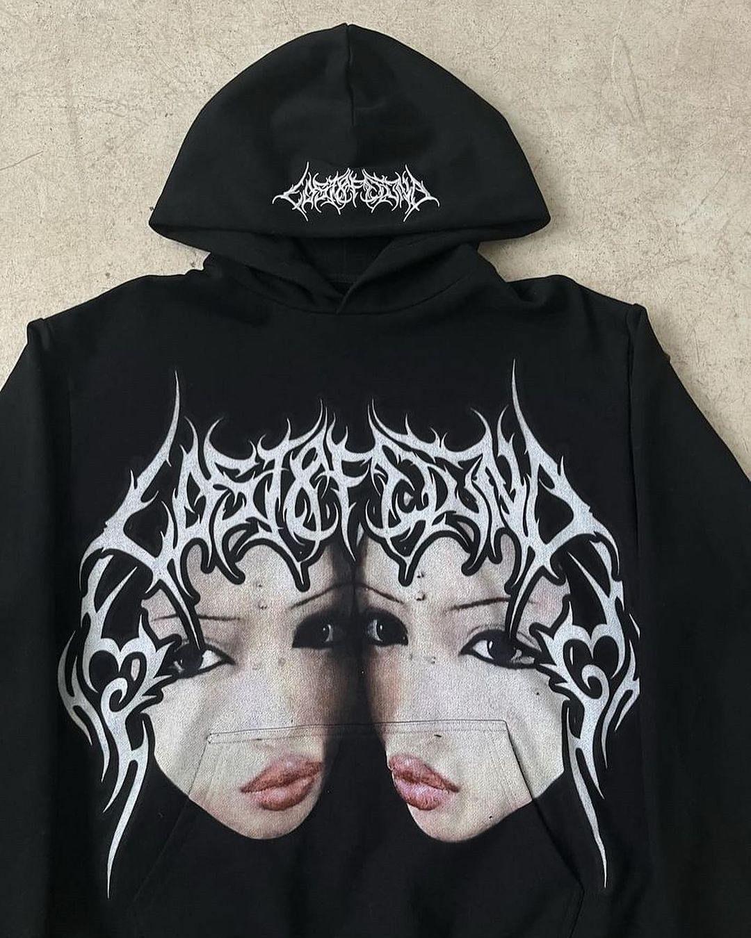 Japanese Brand × Vintage Y2K Clothing Printed Hoodie Pattern Size XXL / US 16-18 / IT 52-54 - 3 Thumbnail