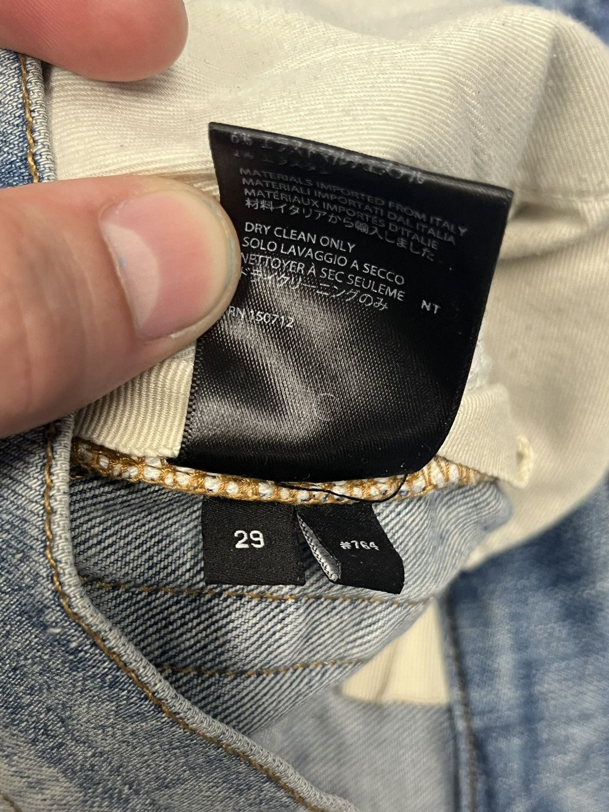 Amiri mx1 jeans w/ black bandana patches
