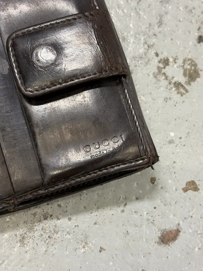 Gucci 2007 Gucci Black Bifold Logo Leather Wallet Size ONE SIZE - 5 Thumbnail