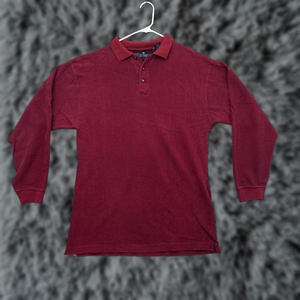 Vintage Nino Cerruti Sport Sweater Mens Medium Red Long Sleeve Pullover Casual Classic Polo Size US M / EU 48-50 / 2 - 1 Thumbnail