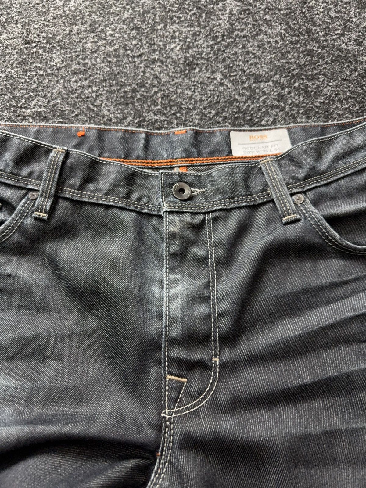 Hugo Boss Avant Garde 00s Vntg Hugo Boss Black Denim Jeans Regular Fit Size US 34 / EU 50 - 8 Thumbnail
