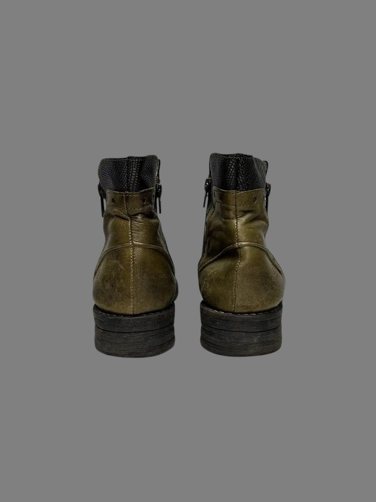 Issey Miyake Italian Vintage AS 98 Leather Biker Boots Rick Owens Style Size US 9 / IT 39 - 8 Thumbnail