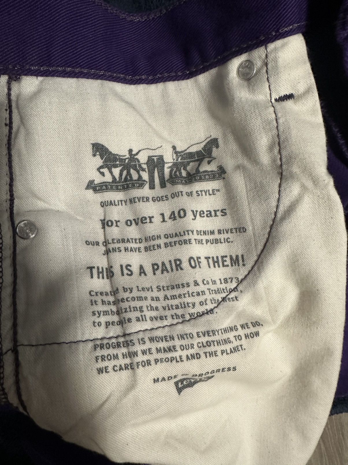 Levi's 541 Purple Levi Jeans Size US 30 / EU 46 - 5 Thumbnail