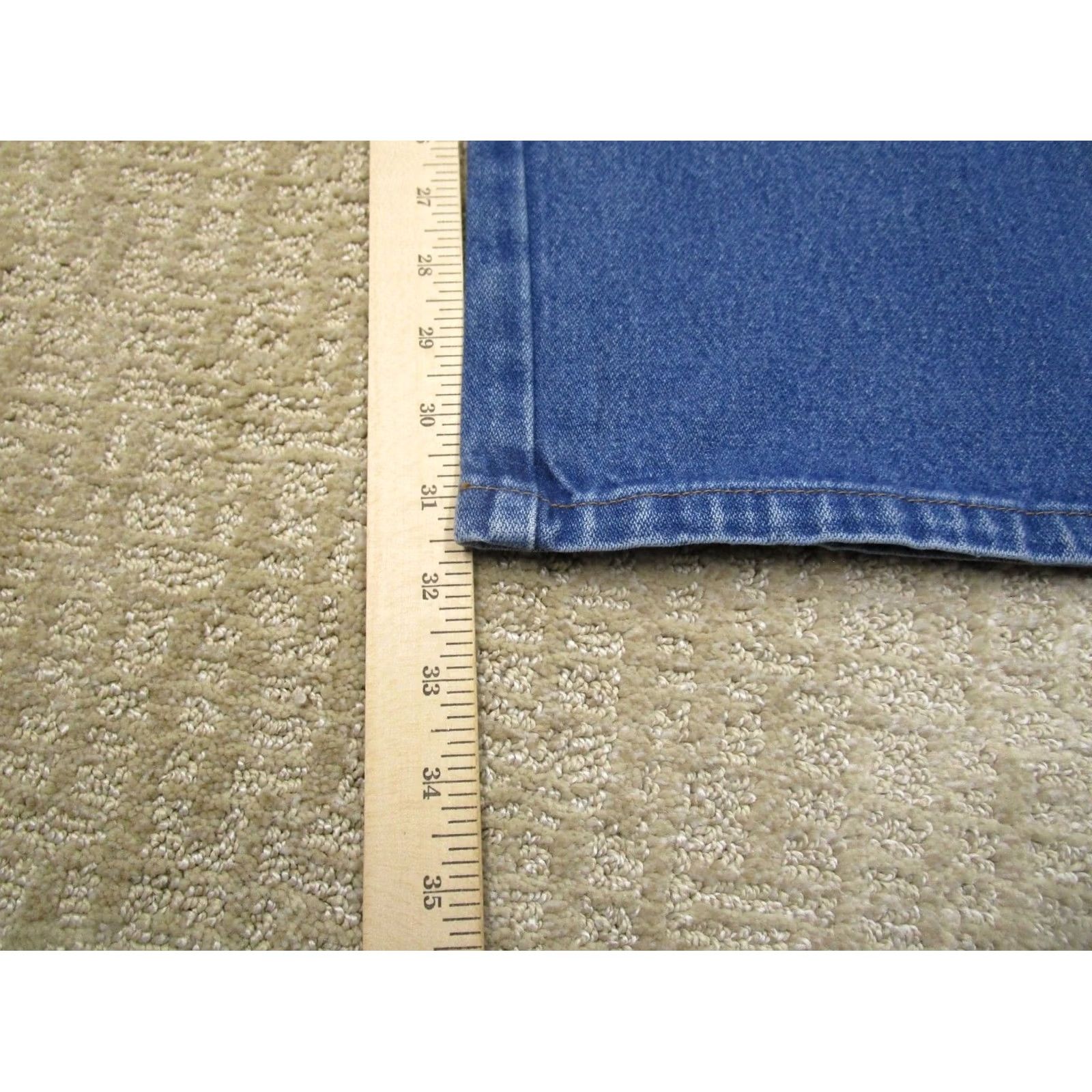 Wrangler Wrangler Jeans Mens 42x32 Light Wash Original Fit Cowboy Cut Denim 5-Pocket Logo Jeans Cowboy Cut Regular Fit Blue Pants Size US 42 / EU 58 - 7 Thumbnail