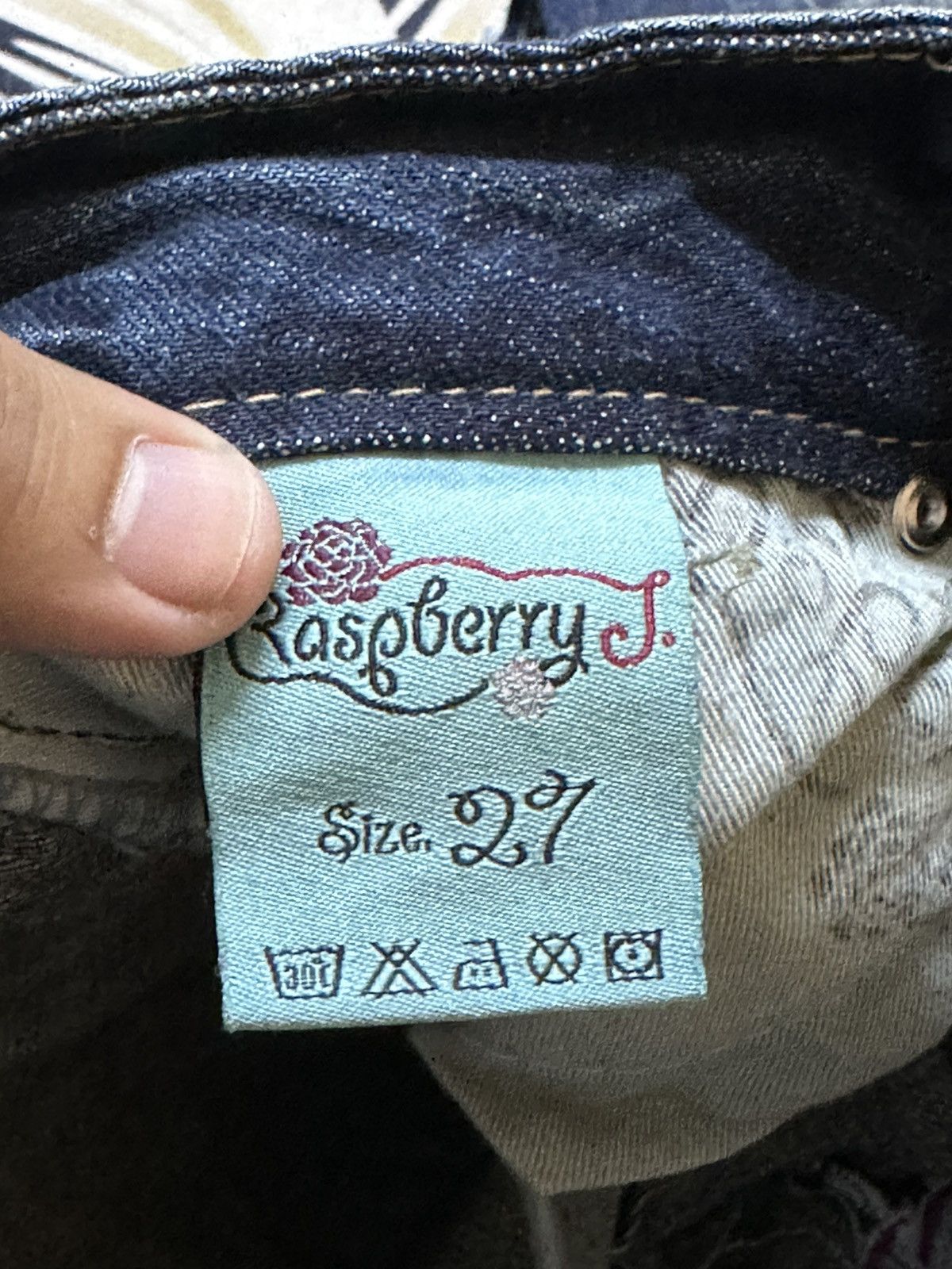 POST ARCHIVE FACTION (PAF) Vintage Raspberry Flare Bootcut Embroidery Skulls Punk Denim Size US 30 / EU 46 - 12 Thumbnail