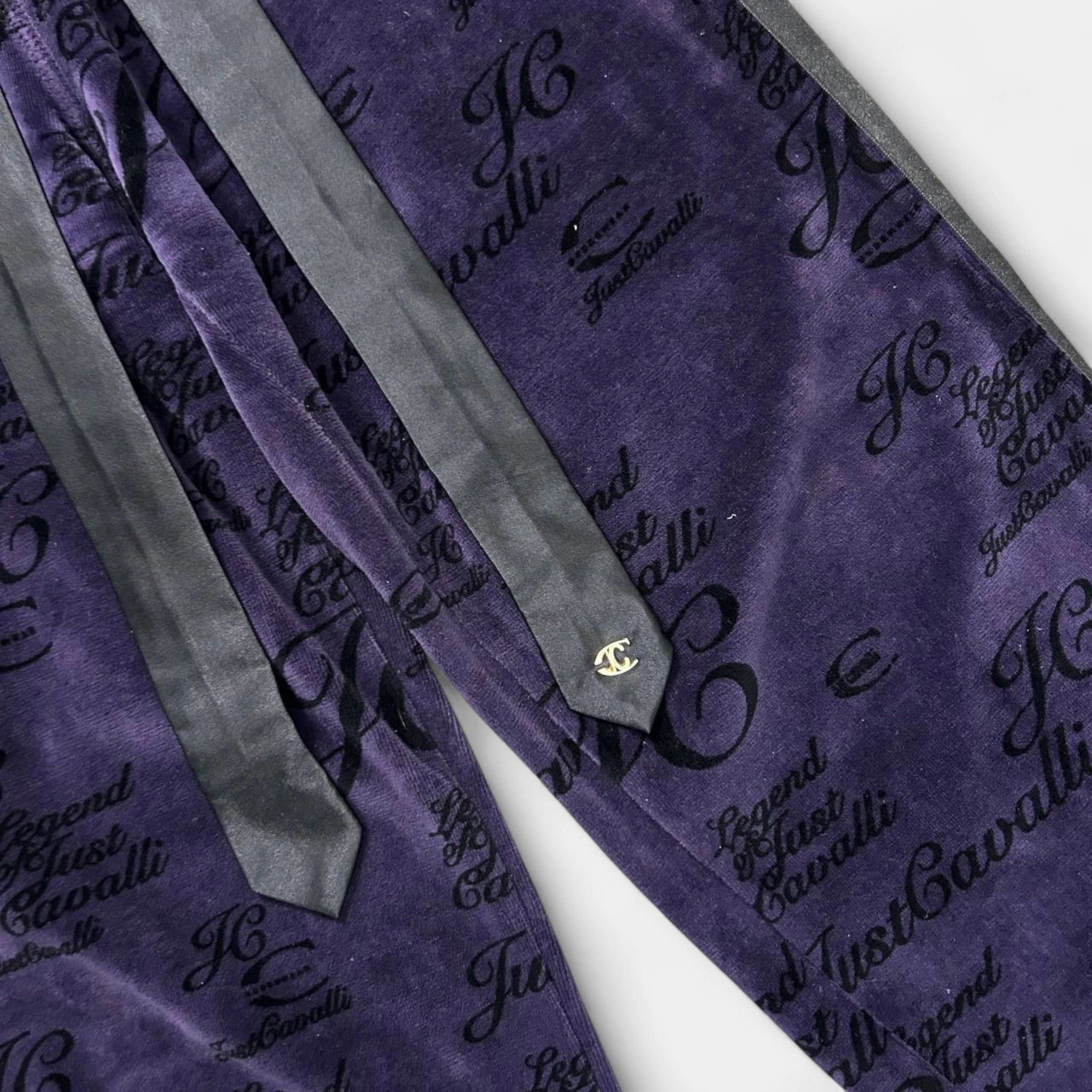 Roberto Cavalli Just Cavalli Purple Velour Two-Piece Set Size S / US 4 / IT 40 - 8 Thumbnail