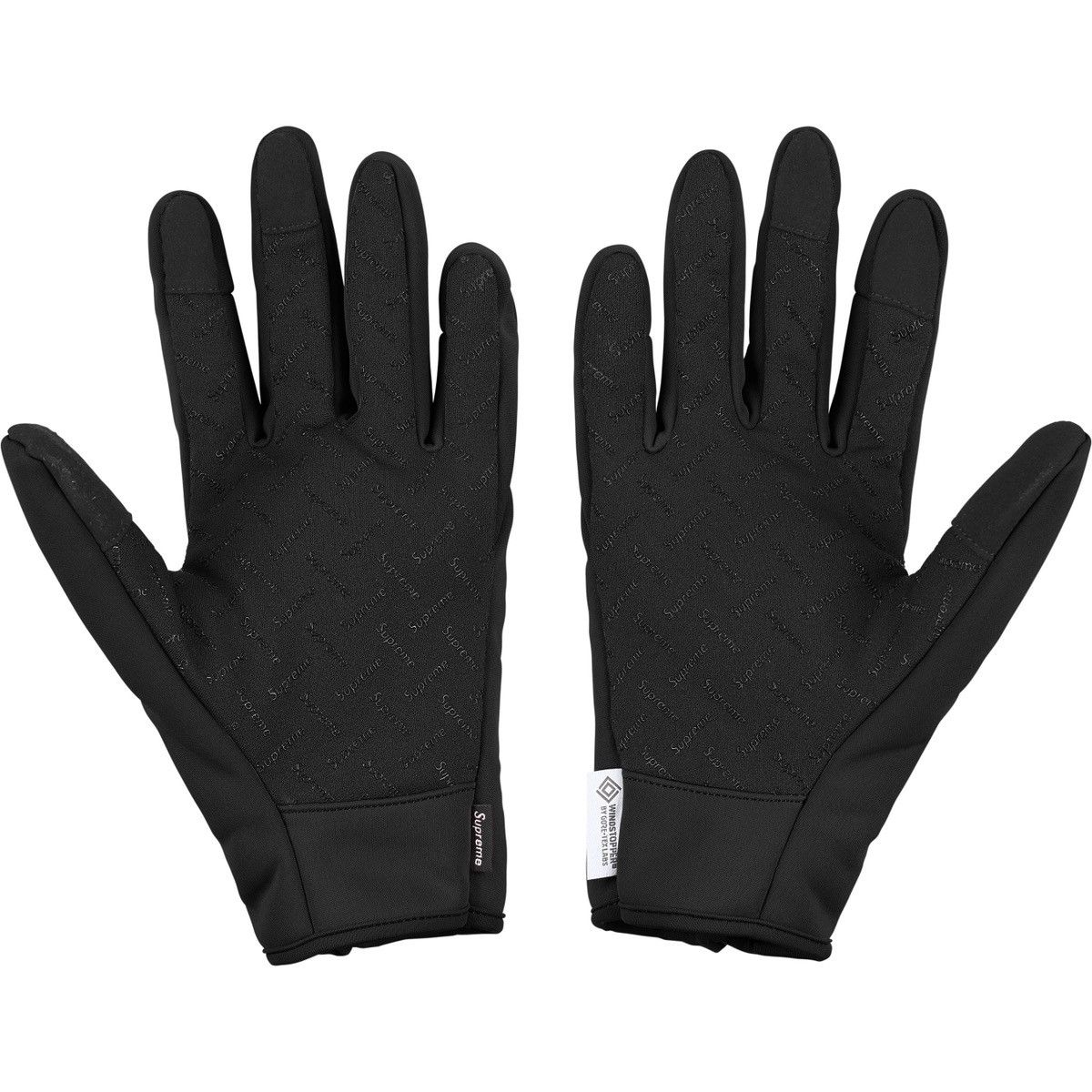 Supreme Supreme Windstopper Zip Gloves Black Large FW25 Size ONE SIZE - 3 Thumbnail