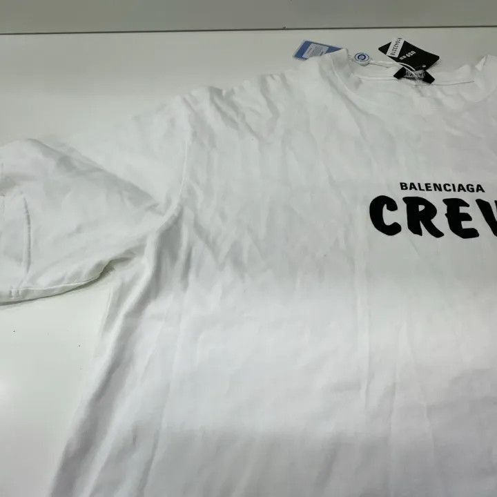 Balenciaga Balenciaga Balenciaga Crew Neck White Short Sleeve TShirt Size US L / EU 52-54 / 3 - 4 Thumbnail