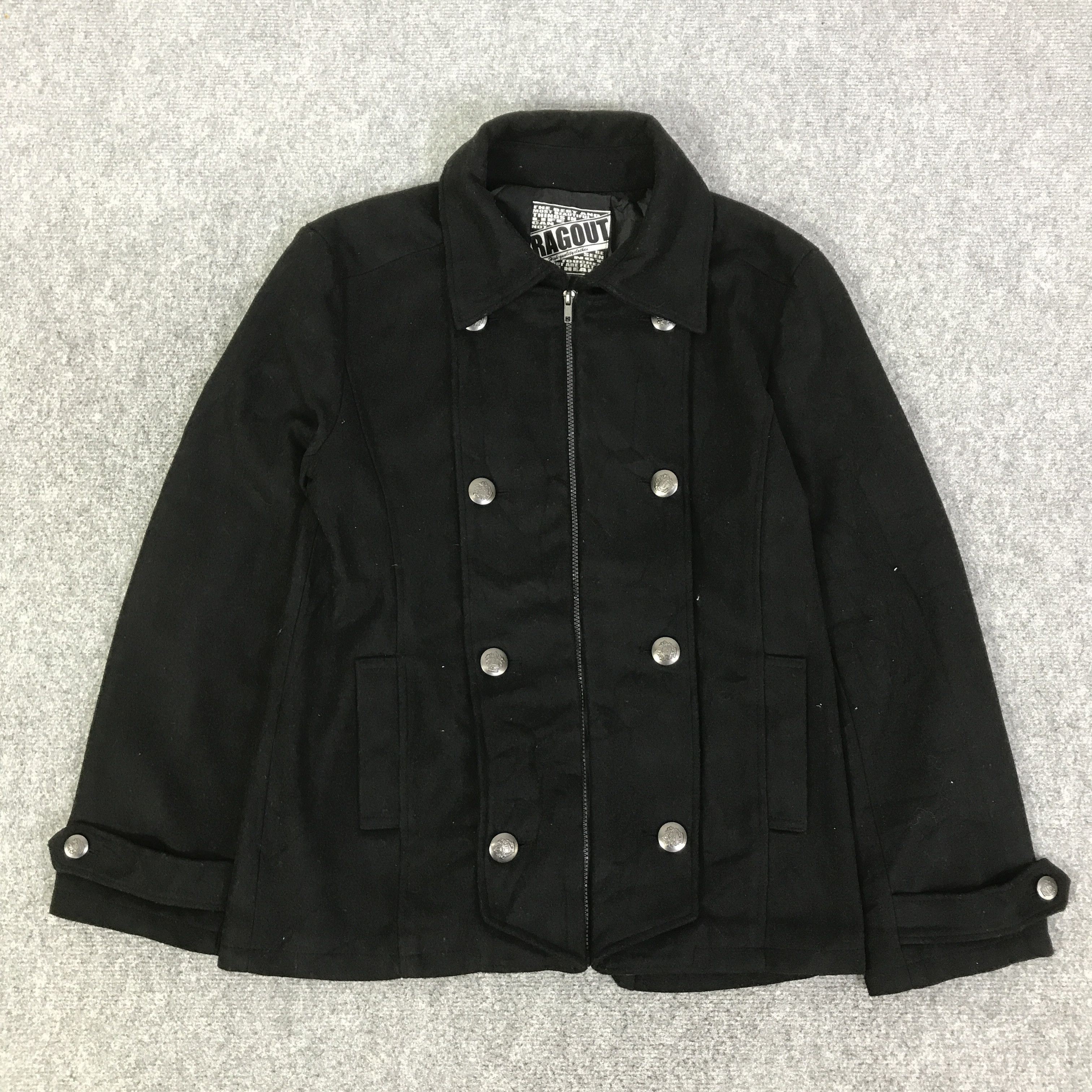 Japanese Brand GOTHIC PUNK RAGOUT WOOL DESIGN BUTTON JACKET K99B14 Size US L / EU 52-54 / 3 - 1 Thumbnail
