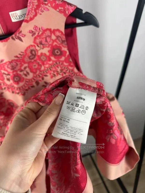 Valentino Valentino Red jacquard dress Size S / US 4 / IT 40 - 3 Thumbnail