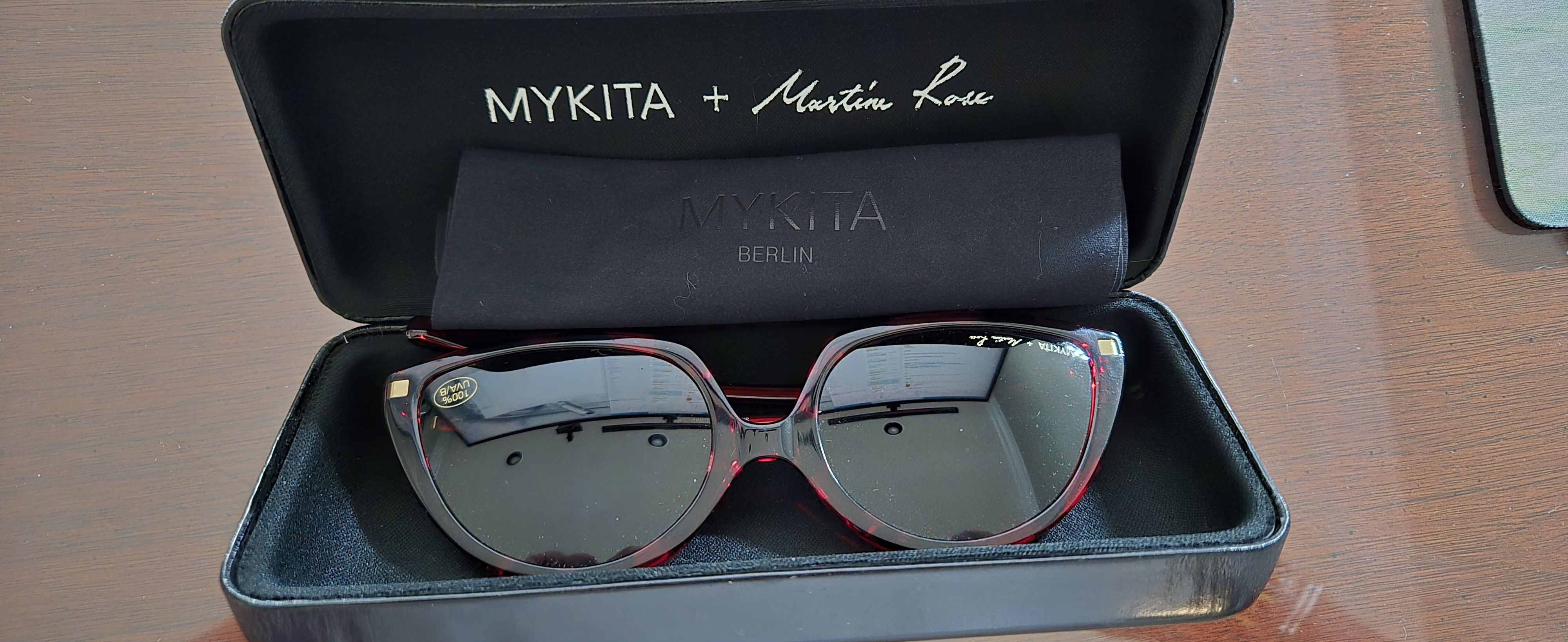 Rare Mykita x Martin Rose Black & Red Giraffe Sunglasses