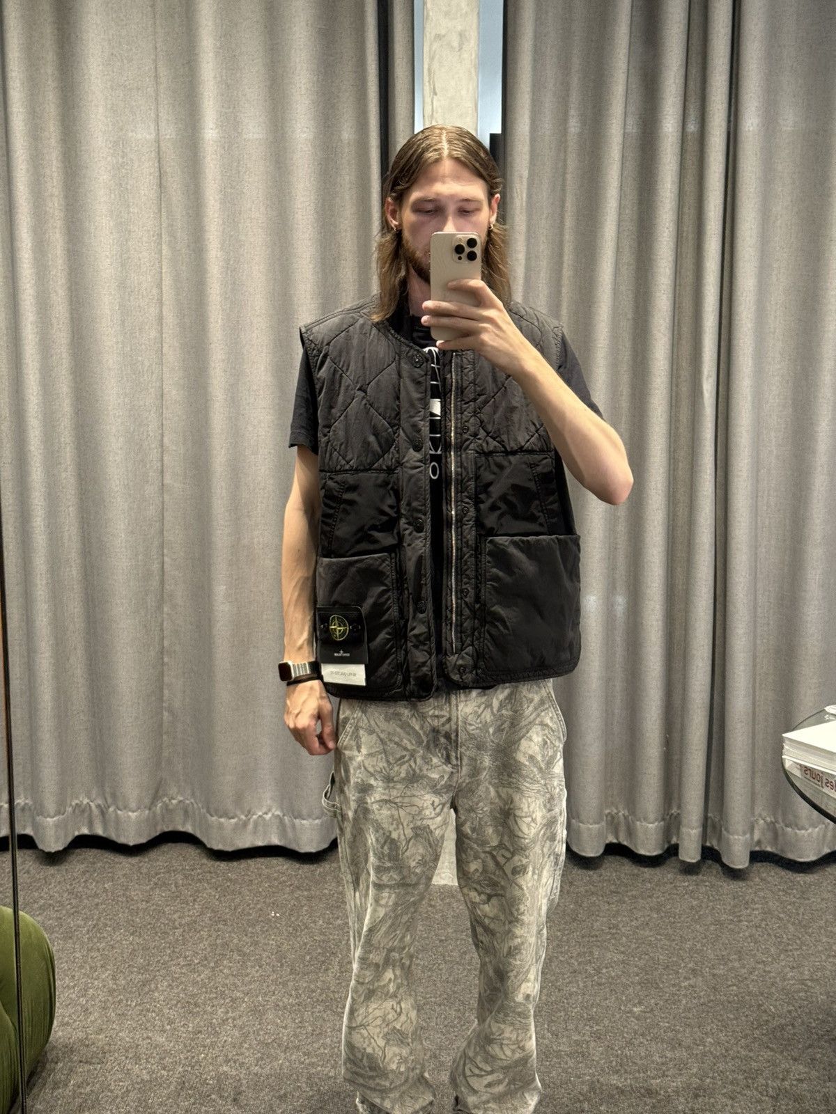 Stone Island 🔥 Stone Island 50 Fili Quilted-TC Vest Black 🔥 Size US XL / EU 56 / 4 - 14 Thumbnail