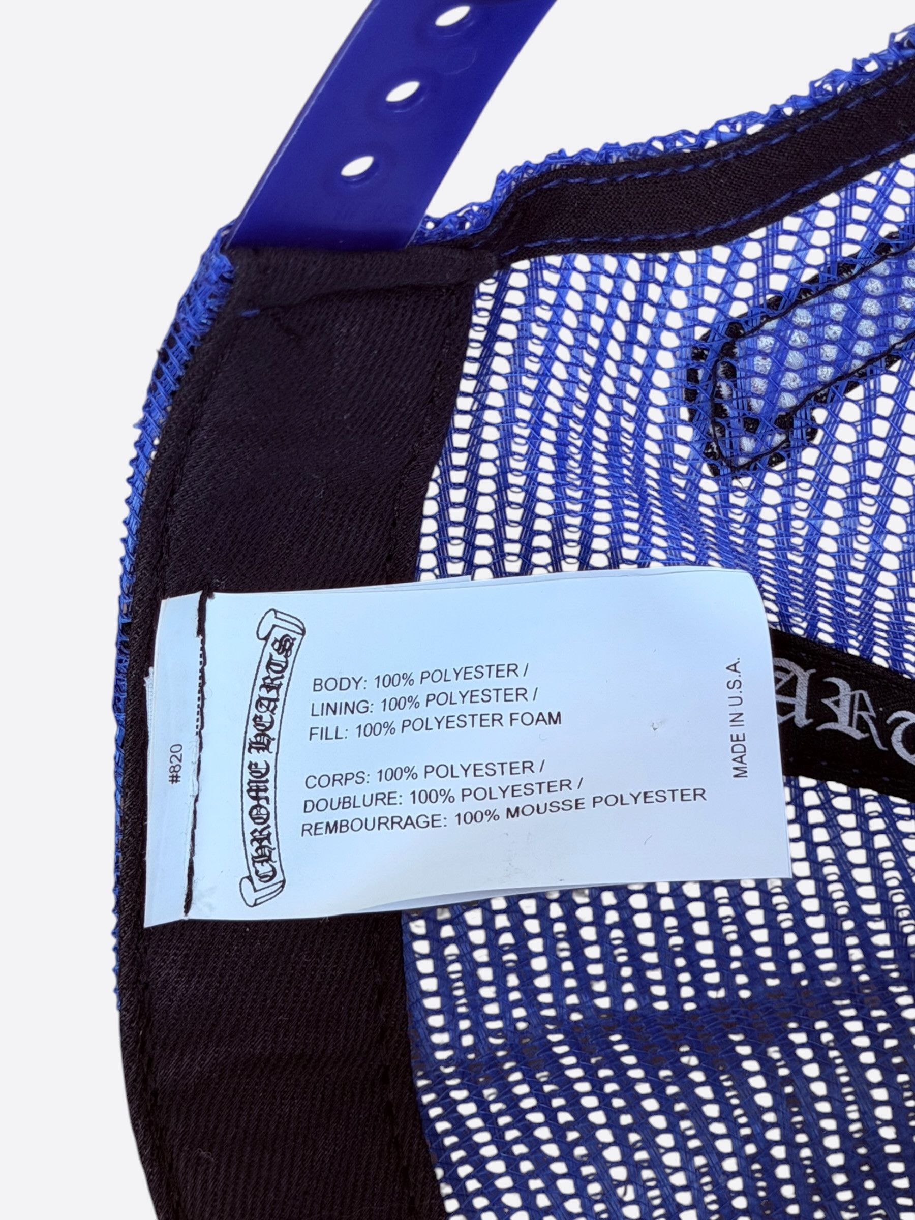 Chrome Hearts Chrome Hearts Blue, White & Red Eyechart Trucker Hat Size ONE SIZE - 5 Thumbnail