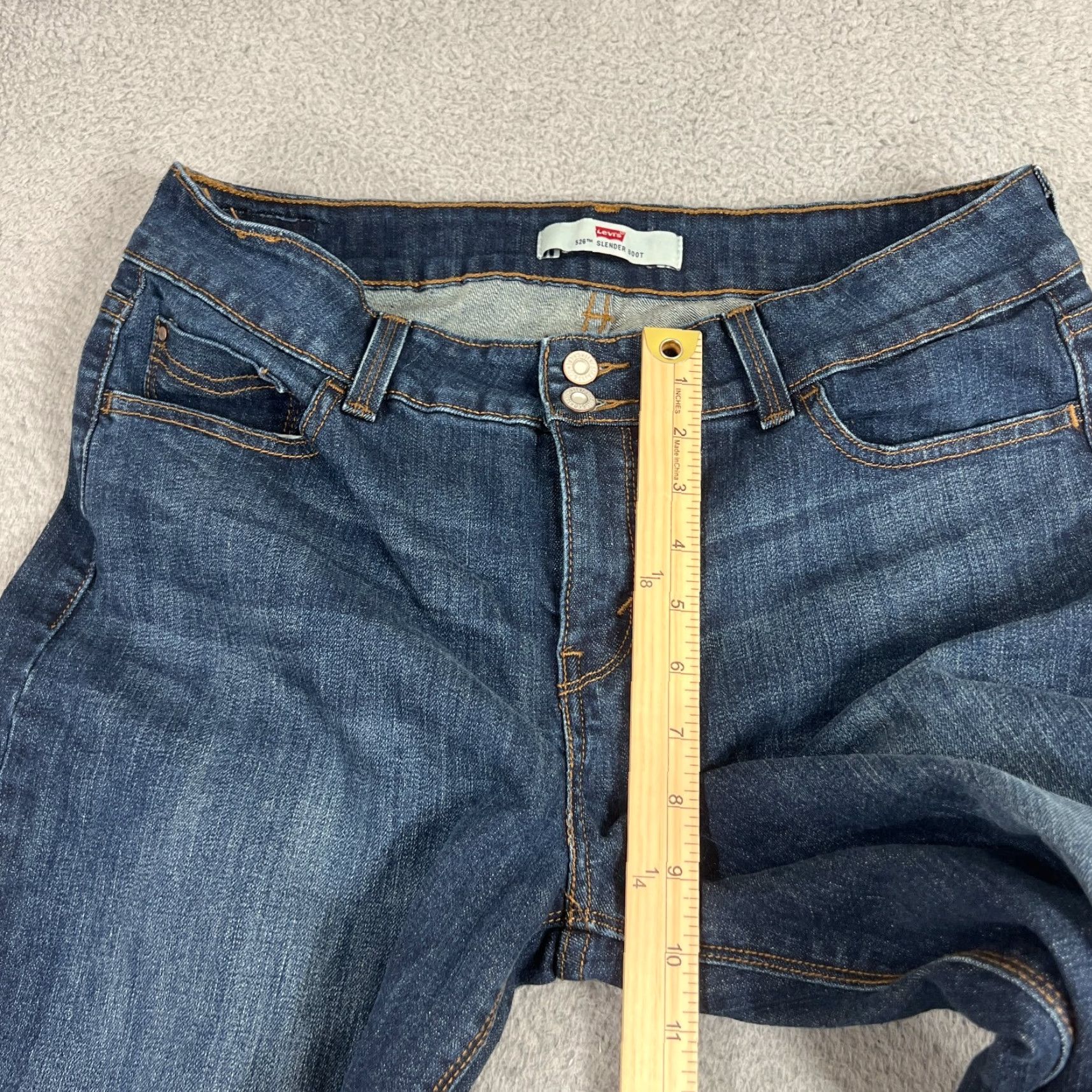 Levi's LEVI'S 526 Bootcut Jeans Womens 12 Blue Stretch Flap Pockets Size 34" / US 12 / IT 48 - 4 Thumbnail