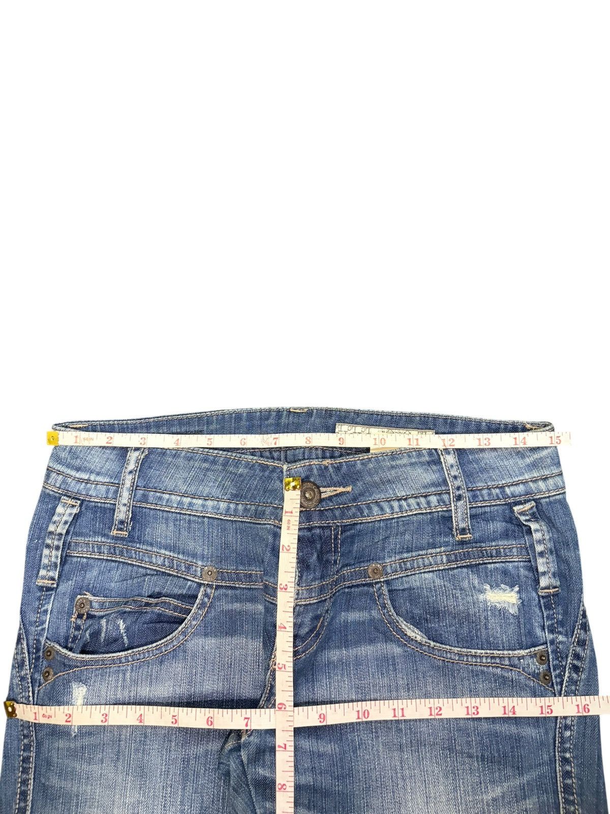 Hysteric Glamour Vintage Japanese Brand Distress Low Rise Flare Jeans Size 30" / US 8 / IT 44 - 6 Thumbnail