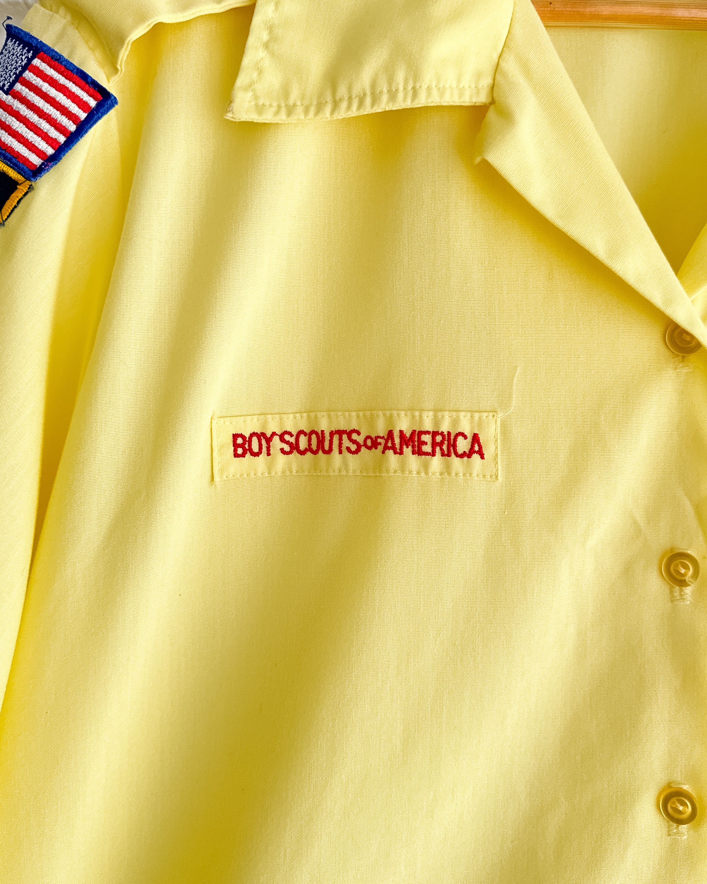 Vintage Vintage 80s Boy Scouts Of American Shirt Yellow XL San Diego Size US XL / EU 56 / 4 - 6 Thumbnail