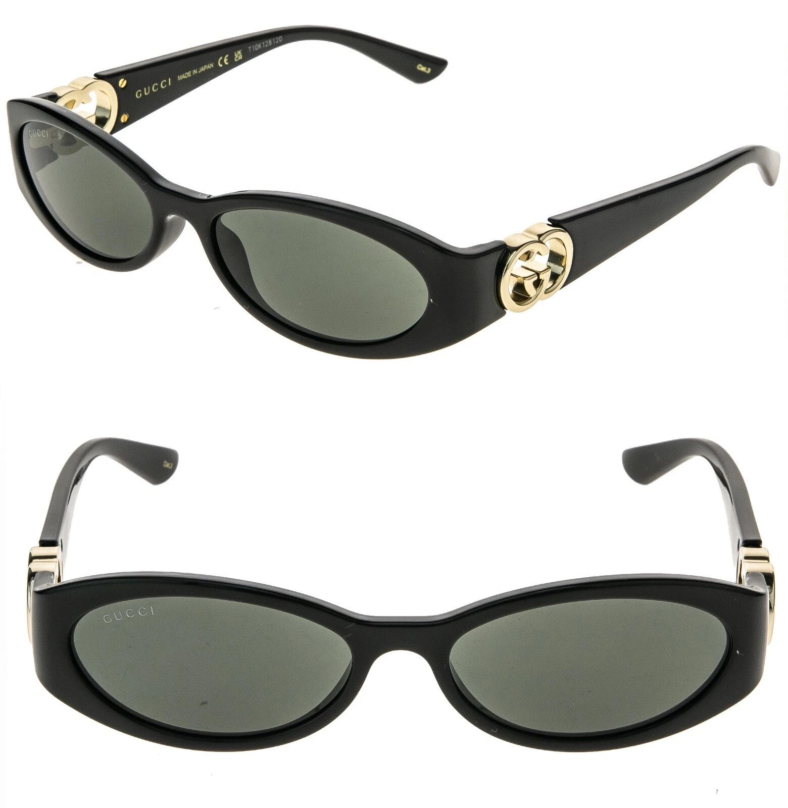 Gucci GUCCI GG1660S Black Narrow 1660 GG Fashion Sunglasses 001 Size ONE SIZE - 1 Thumbnail