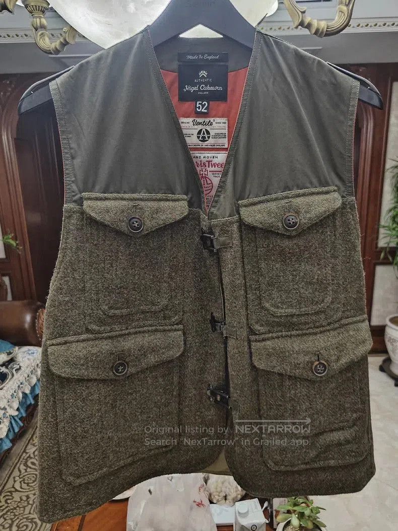 Nigel Cabourn Nigel Cabourn Ventile Harris Tweed Vest. Size US L / EU 52-54 / 3 - 1 Thumbnail